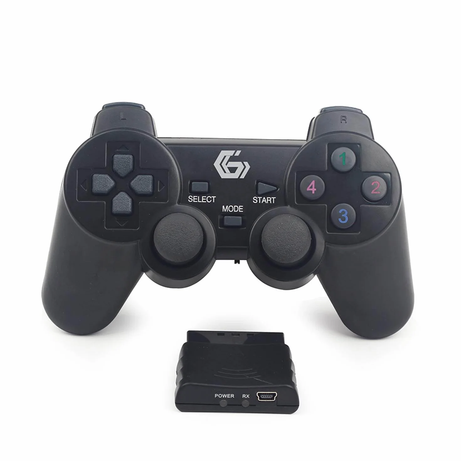 Gembird JPD-WDV-01 Bezprzewodowy kontroler gier z wibracjami na PS2/PS3/PC, kolor czarny