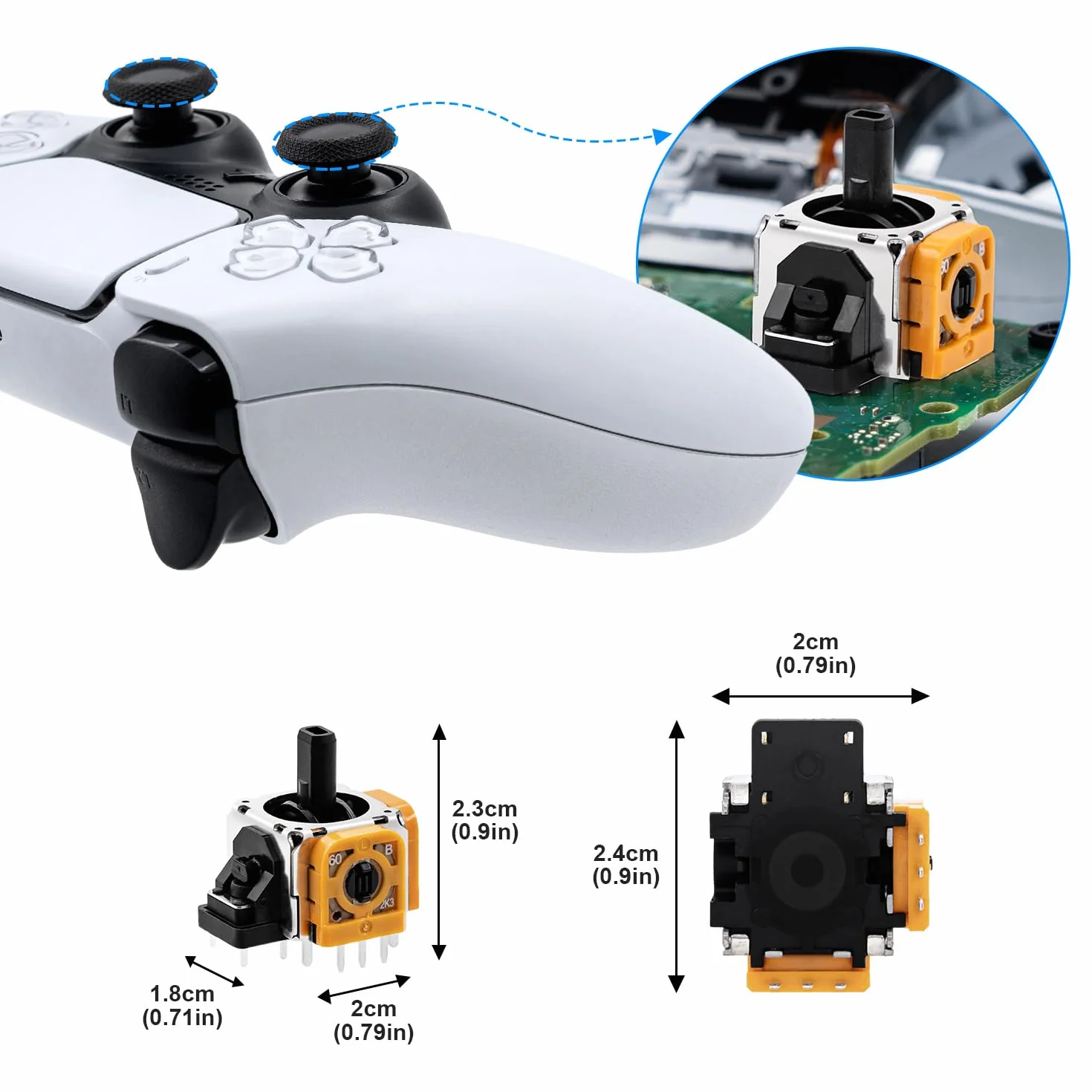 Wigearss 15 w 1 Joystick analogowy zestaw narzędzi zamiennych i naprawczych do kontrolera PS5