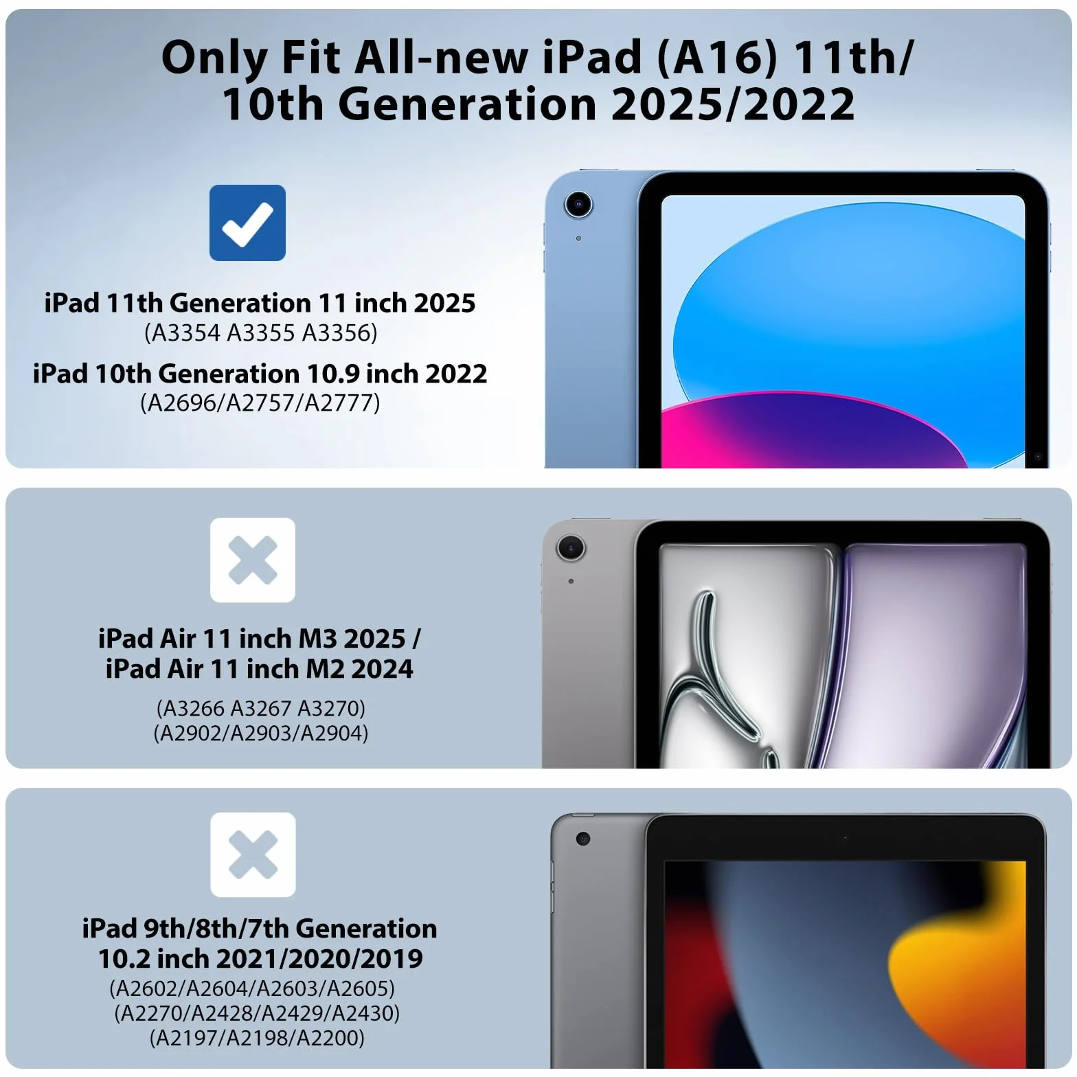 TiMOVO Etui do iPad (A16) 11. generacji 11 cali (2025) oraz iPad 10. generacji 10,9 cala (2022) z uchwytem na Pencil, smukłe etui ochronne z przezroczystym tyłem, Light Gray