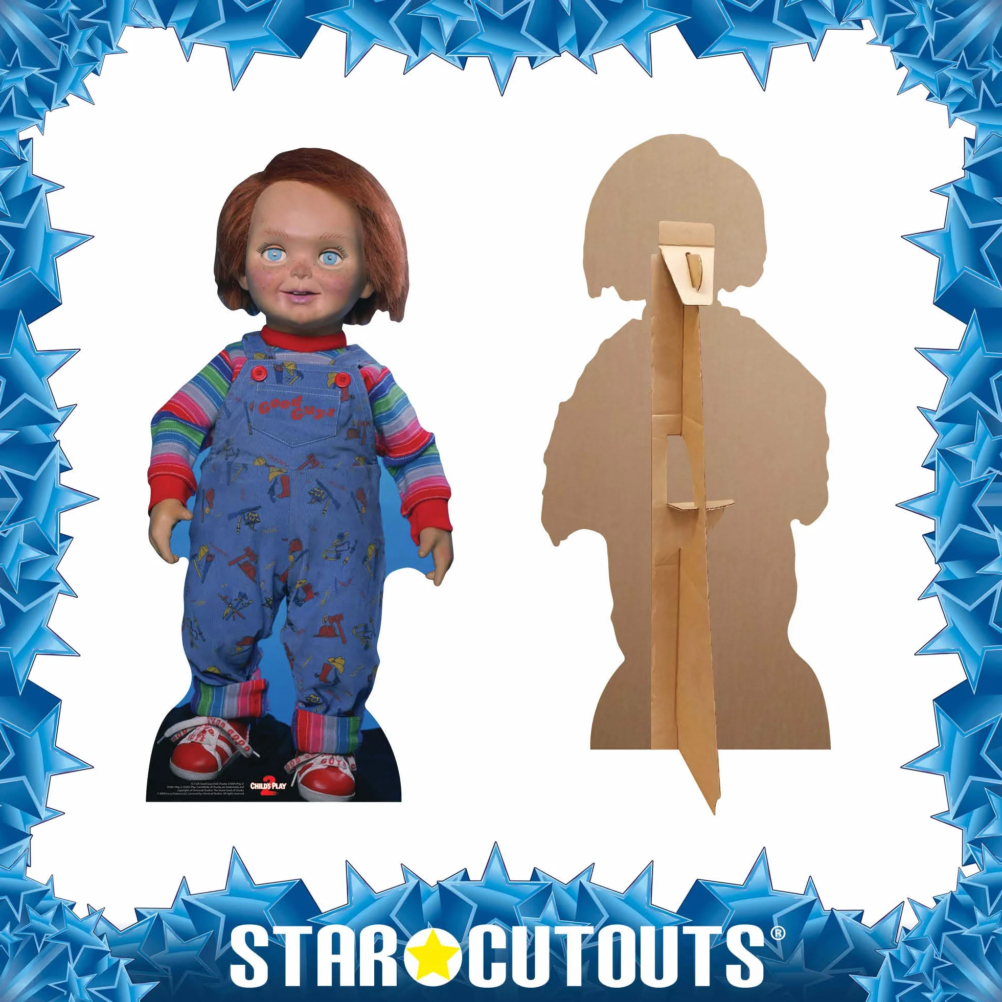 Star Cutouts Ltd SC1326 Good Guys lalka Chucky dziecięca zabawa idealna na Halloween, przyjaciół i fanów
