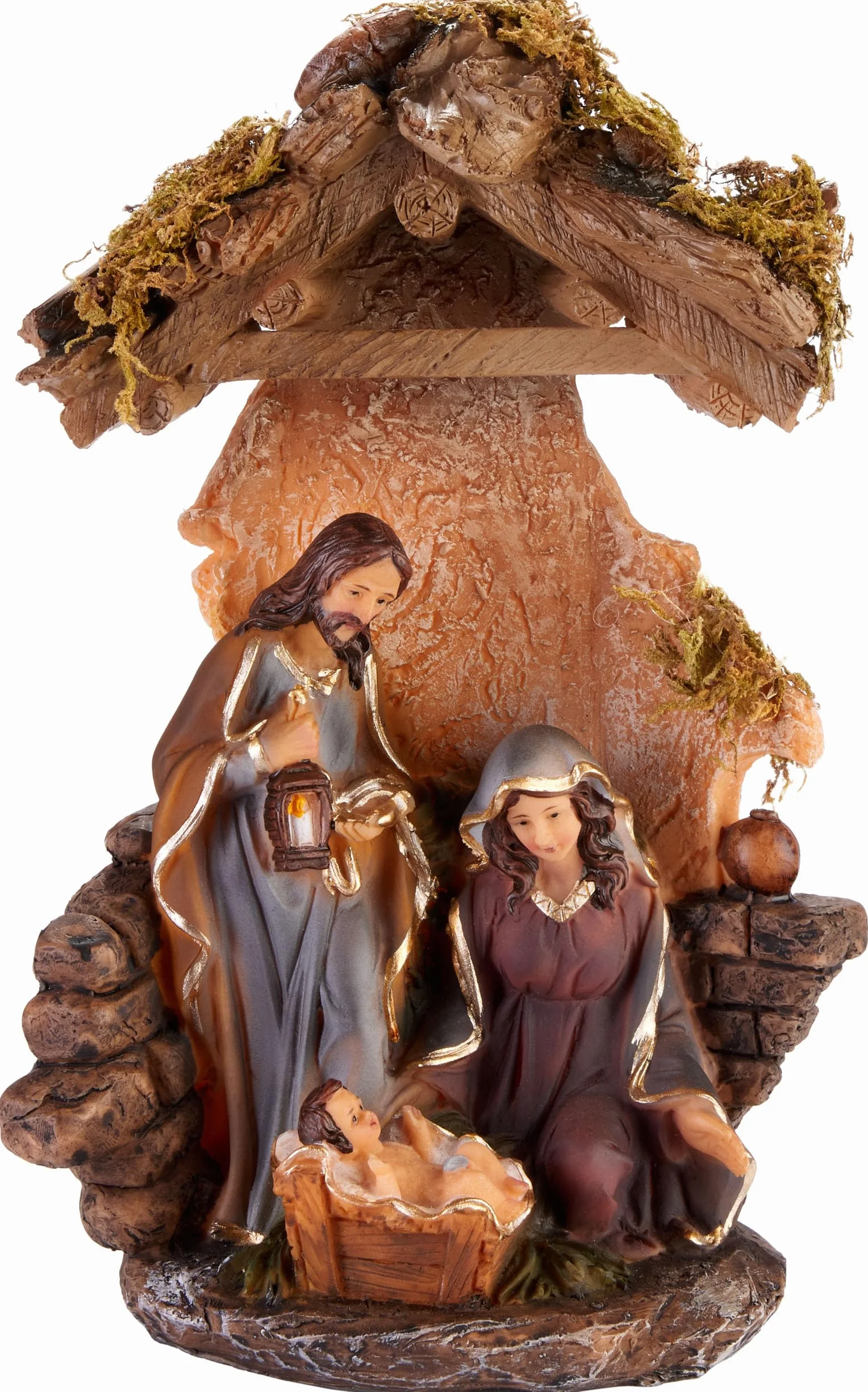 BRUBAKER Szopka Święta Rodzina Figurka Bożonarodzeniowa 25 cm Poliresin Dekoracja Stołu