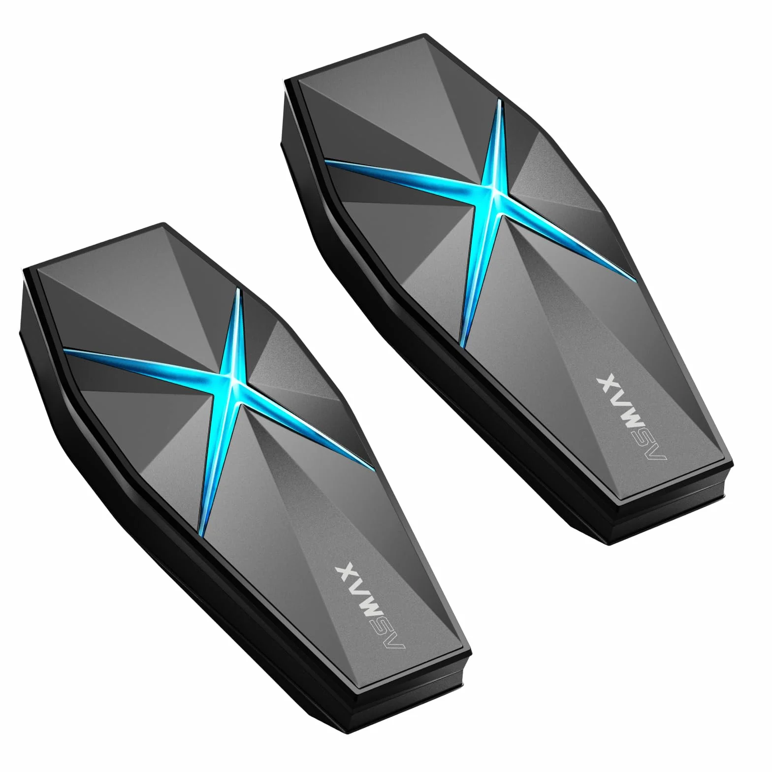 ASMAX F1s zestaw słuchawkowy do motocykla z sterowaniem głosowym, technologią Mesh Intercom dla 10 kierowców, zasięg 8 km, system komunikacji Bluetooth 5.3 z mikrofonem ENC/funkcją odtwarzania muzyki