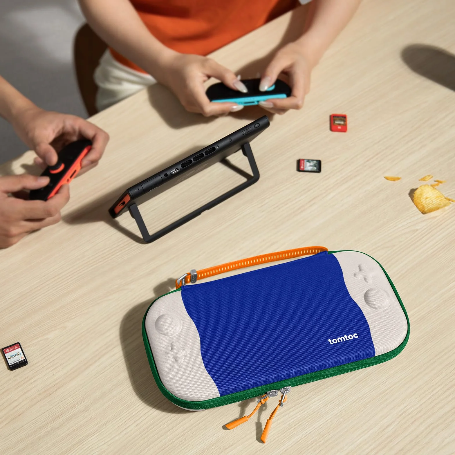 Tomtoc Slim Etui Torba na Nintendo Switch 2 2025, Przenośny Futerał Podróżny Carry Case z 12 Wkładami do Gier, Twarda Obudowa Ochronna
