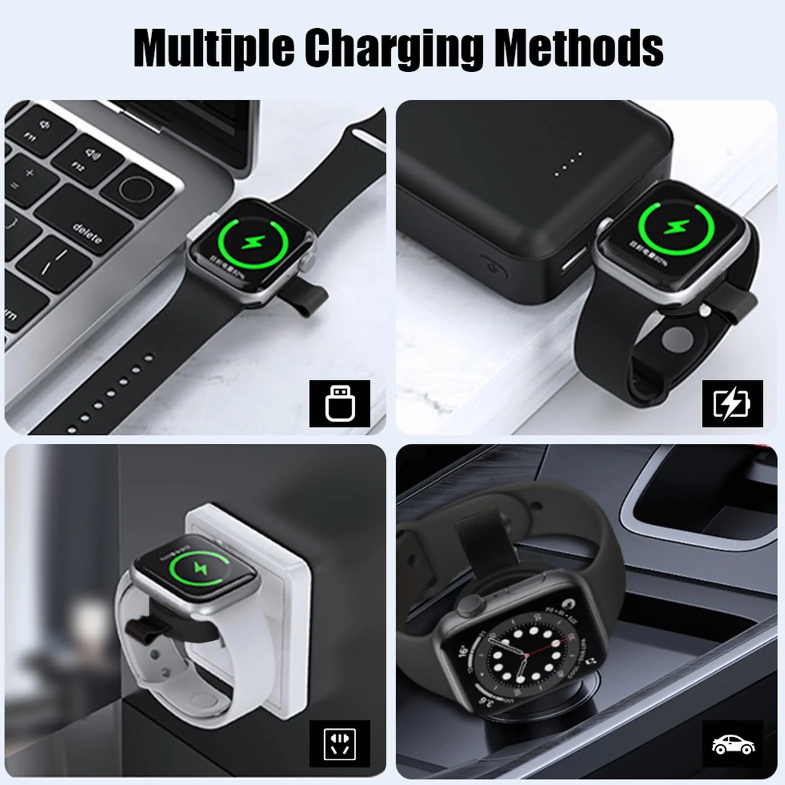 Flintronic Ładowarka do Apple Watch, Przenośny kabel ładujący do Apple Watch, Przenośne bezprzewodowe ładowarka USB-C, Magnetyczne ładowarka podróżne dla Apple Watch serii 10/9/8/Ultra/7/SE/6/5/4/3/2