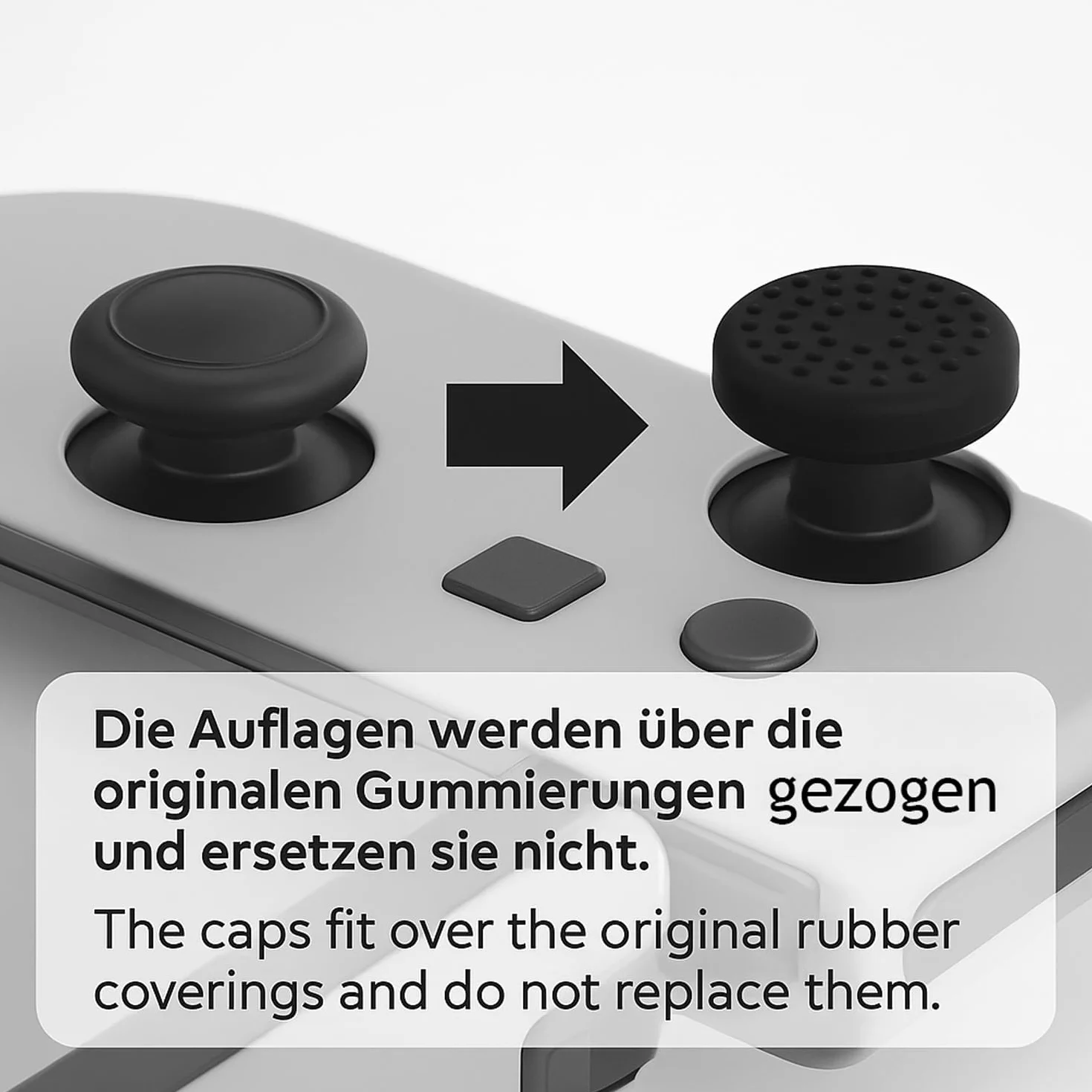 MatoSan 6 x nakładki na joystick kompatybilne z Switch & Steam Deck – silikonowe nakładki Thumbstick dla lepszej przyczepności – akcesoria Switch OLED & Lite – nakładki na kciuki zapewniają precyzyjną