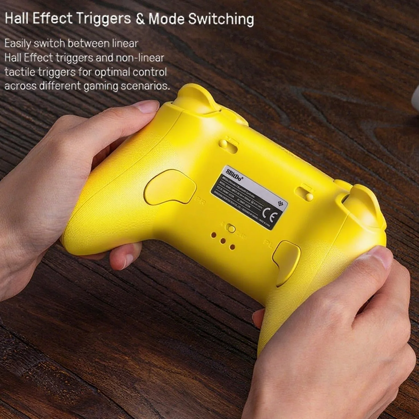 8BitDo Ultimate 2 kontroler Bluetooth z joystickami TMR do Switch, Windows PC, gamingowy z przełączanym efektem pogłosu/dotykowymi wyzwalaczami, pierścieniem ognia RGB, stacją