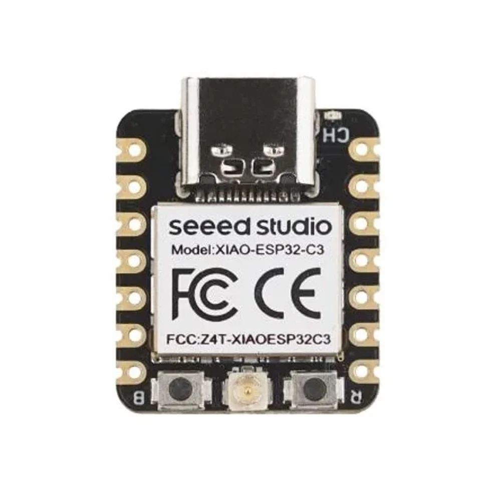 Seeed Studio XIAO ESP32C3 – mała płytka MCU z Wi-Fi i BLE do scenariuszy sterowania IoT. Mikrokontroler z ładowaniem baterii, wydajnością energetyczną i bogatym interfejsem do uczenia maszynowego..