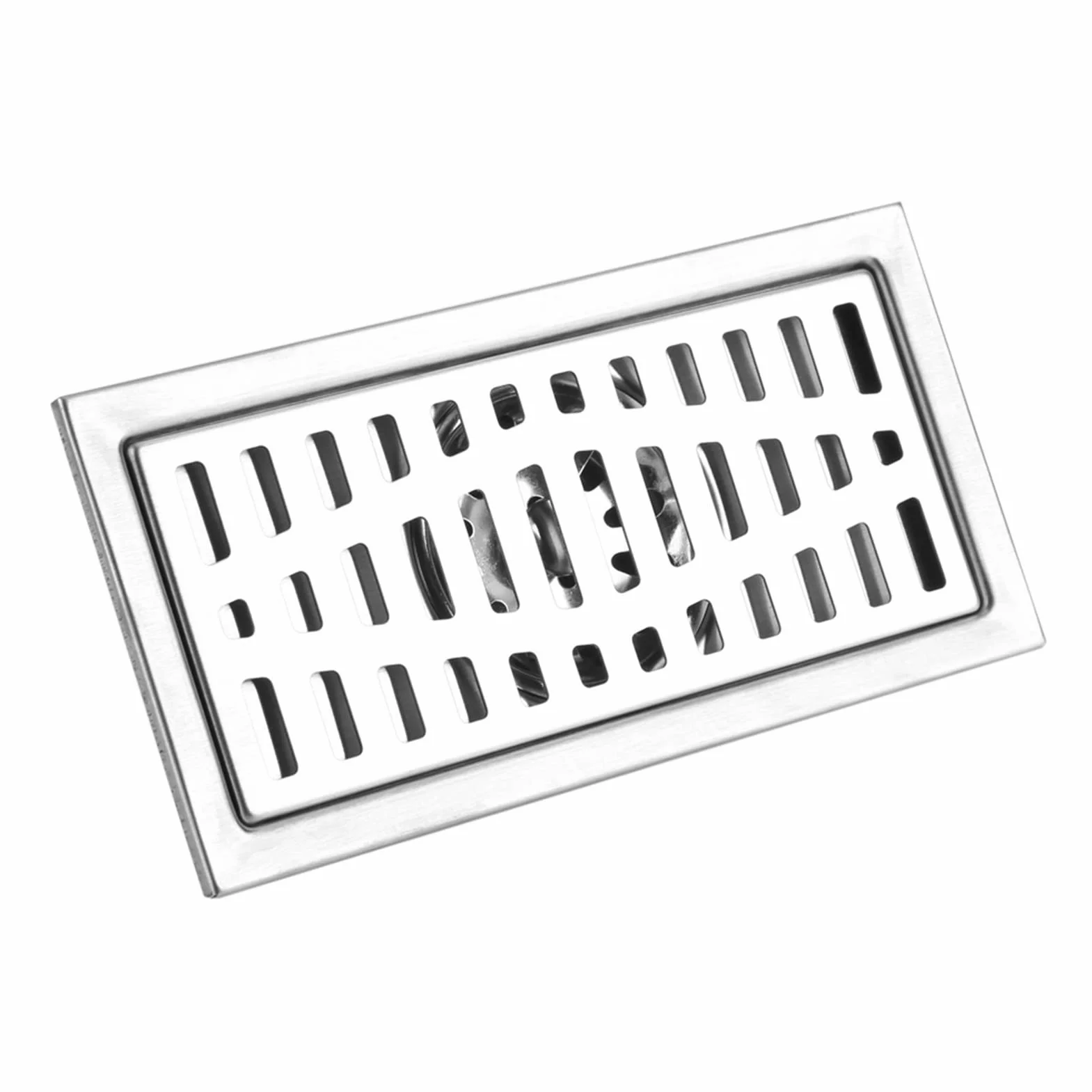 Dra Waste 21×10×5 20x10cm Prostokąt Odpływ Podłogowy ze Stali Nierdzewnej łazienka Prysznic Kuchenny Ruszt Odpływowy