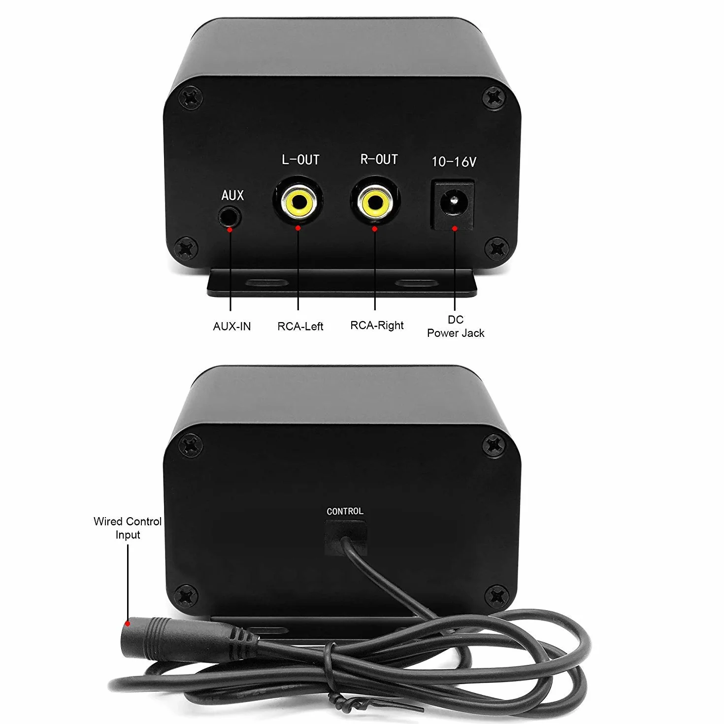 M150 Motocyklowy Wzmacniacz audio z AUX, MP3, Radio FM, 4 Cale, pełny zakres Wodoodporne głośniki stereo Bluetooth, pasuje do 1 do 1,5 w. Kierownica Motocykle ATV UTV (czarny, wentylator)