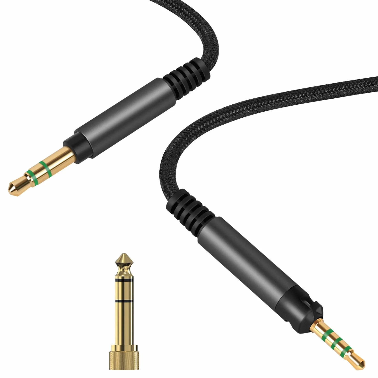Linkidea Kabel audio do słuchawek Sennheiser HD 620S/599/ 598SR/579/569/ 560S/ 559/558/550/505/400 PRO, zapasowy kabel AUX 2,5 mm na 3,5 mm, czarny, 170cm