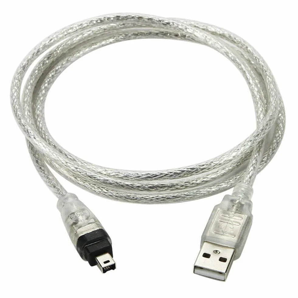 BRAVECOW USB do Firewire IEEE 1394, AM na 4-pinowy kabel 1,5 m adapter kabel kabel kamera do edycji komputera do mini kamer DV i D8 1394 cyfrowy sprzęt wideo