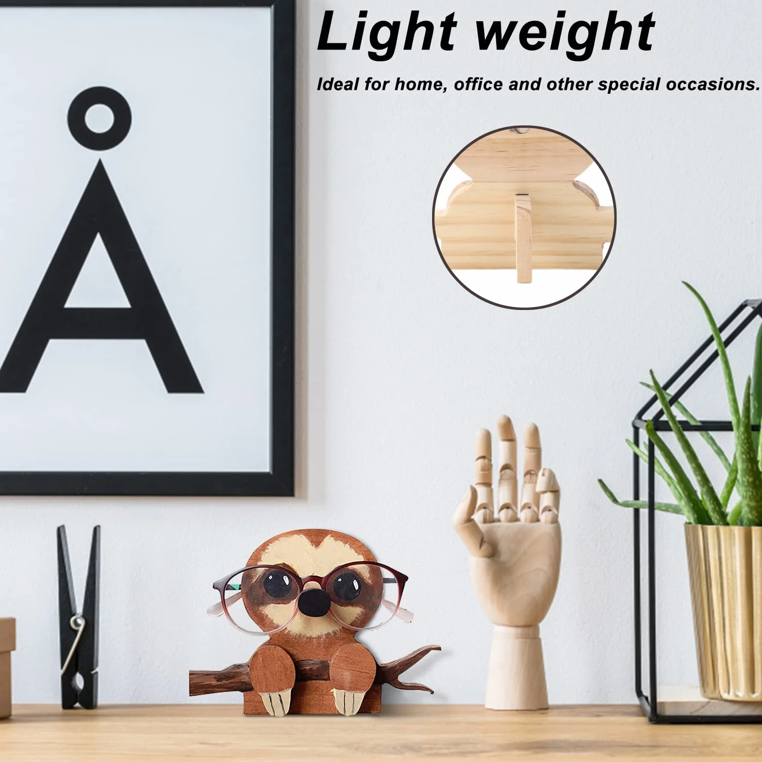 Kreatywny Kształt Zwierzęcia Stojak na Okulary Drewniany Stojak na Okulary Corgi Stojak na Okulary Stojak na Okulary Przeciwsłoneczne Śliczne Zwierzątko Ozdoby do Ekspozycji Okularów(#2)