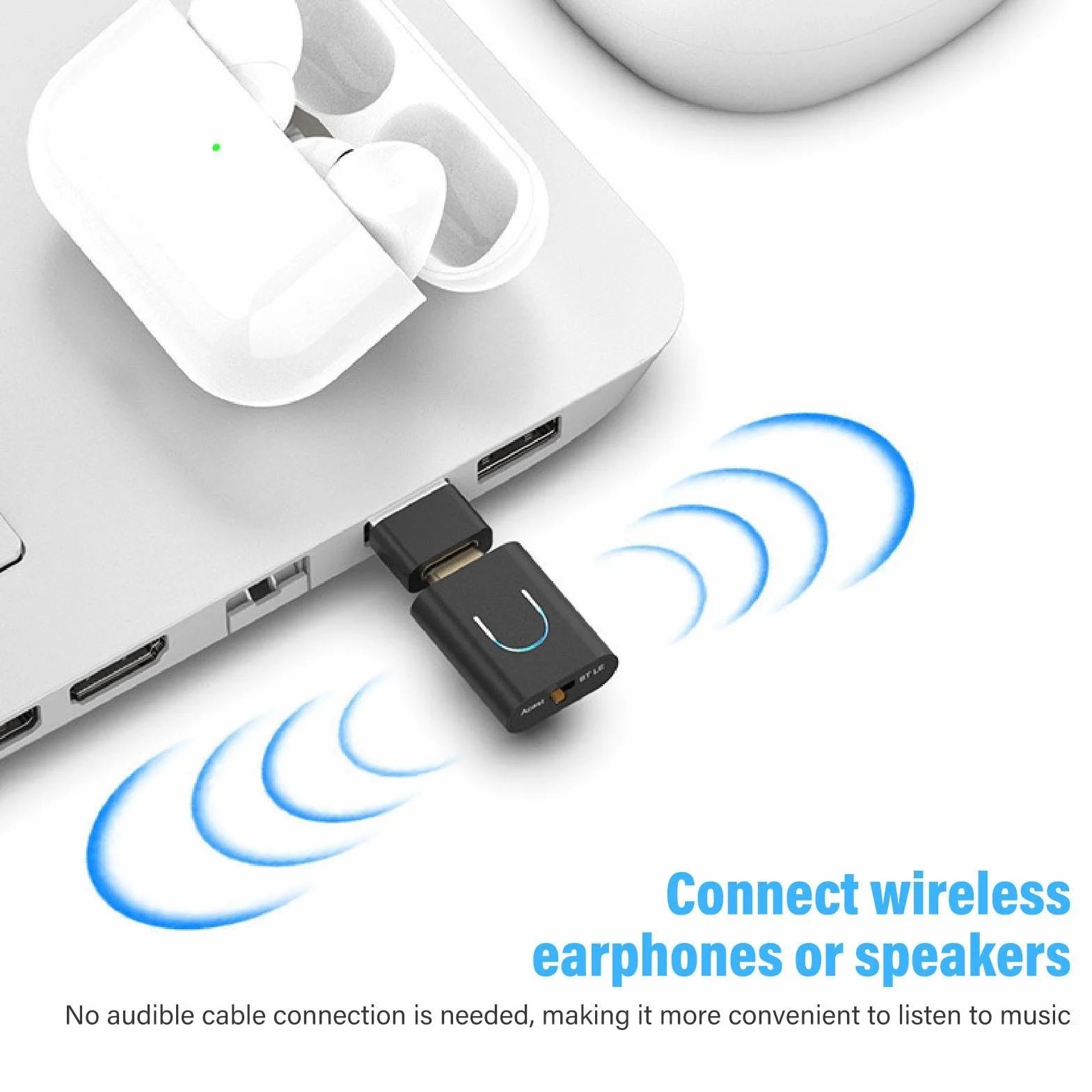 USB-C aptX Bluetooth 5.4 adapter audio, zestaw głośnomówiący, adapter muzyczny, nadajnik dźwięku do komputera, laptopa, tabletu, słuchawek, Plug and Play Wireless Dongle