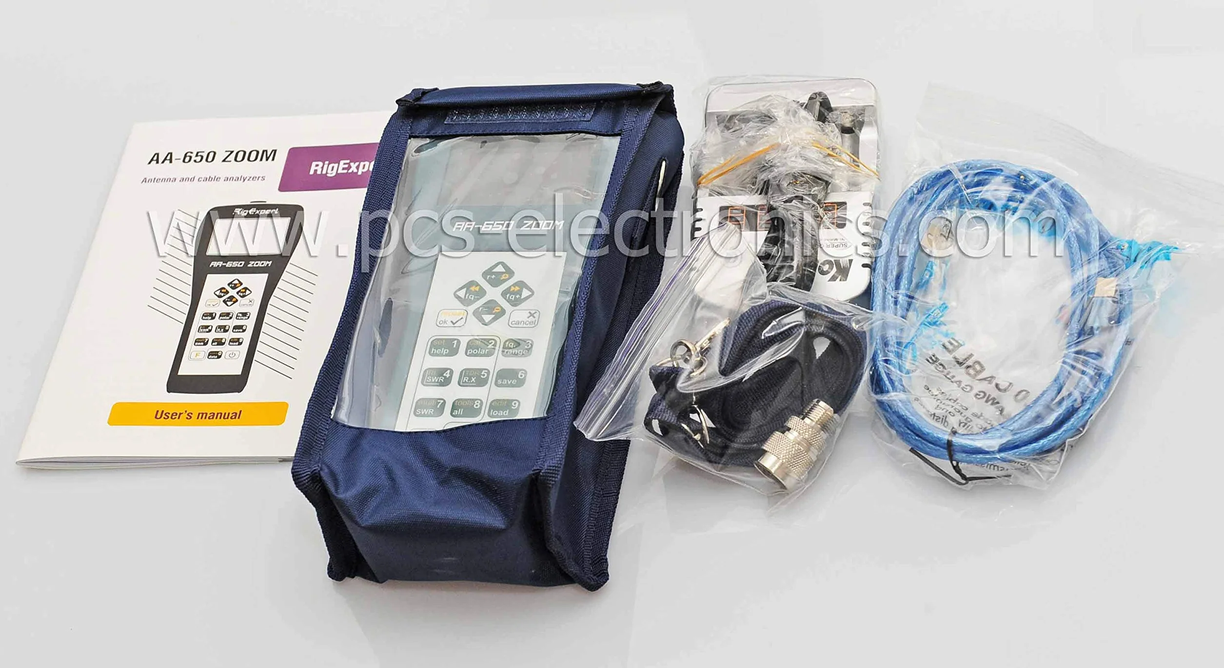 RigExpert AA-650 Zoom Analizator Anten dla 0,1–650 MHz z kolorowym wyświetlaczem, Bluetooth i złączem typu N