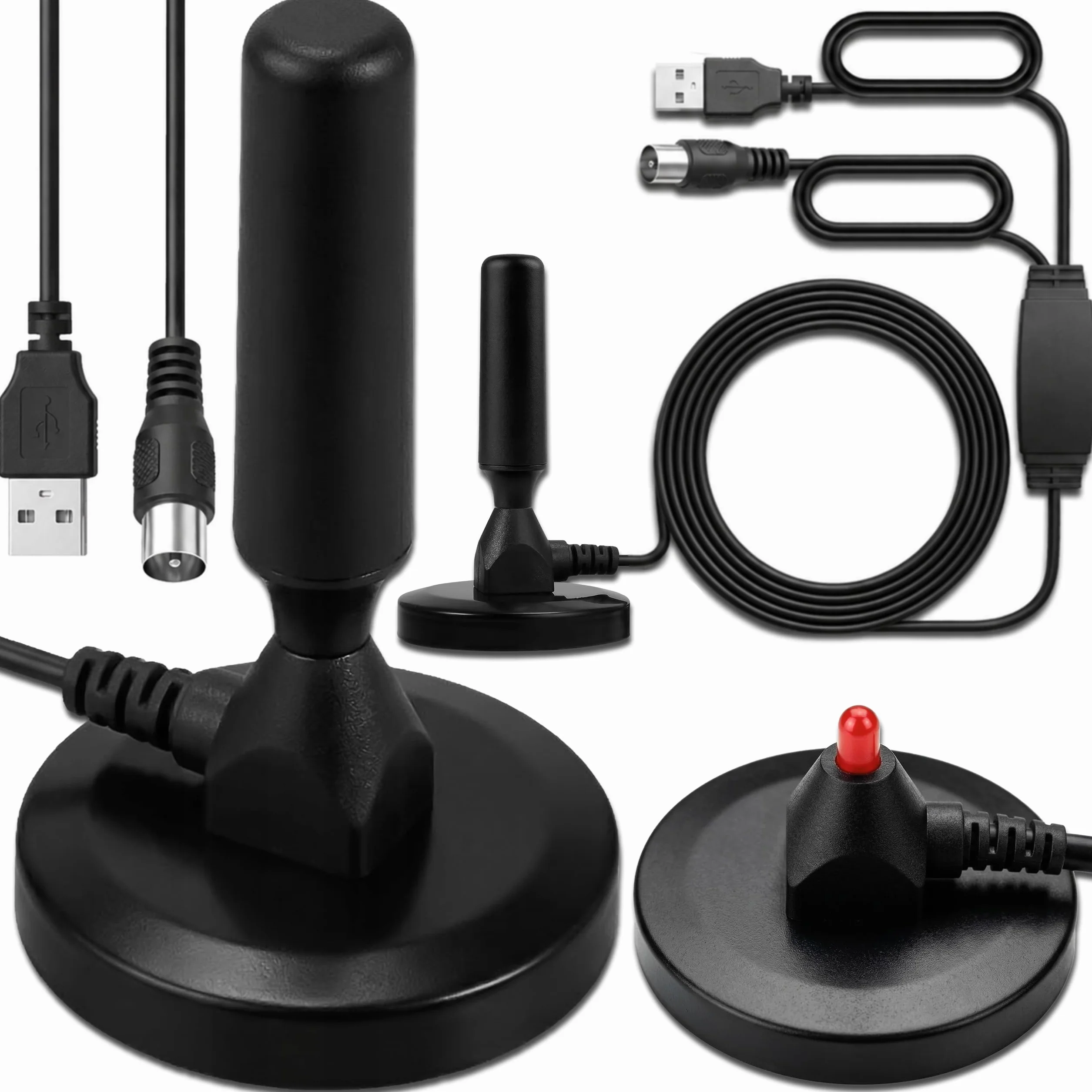 KRUMAD Wzmacniacz antenowy do telewizji kablowej, odbiornik DVBT2, antena ze wzmacniaczem wewnętrznym, antena TV, wzmacniacz anteny, telewizja cyfrowa, antena pokojowa dvbt, odbiór TV bez satelity