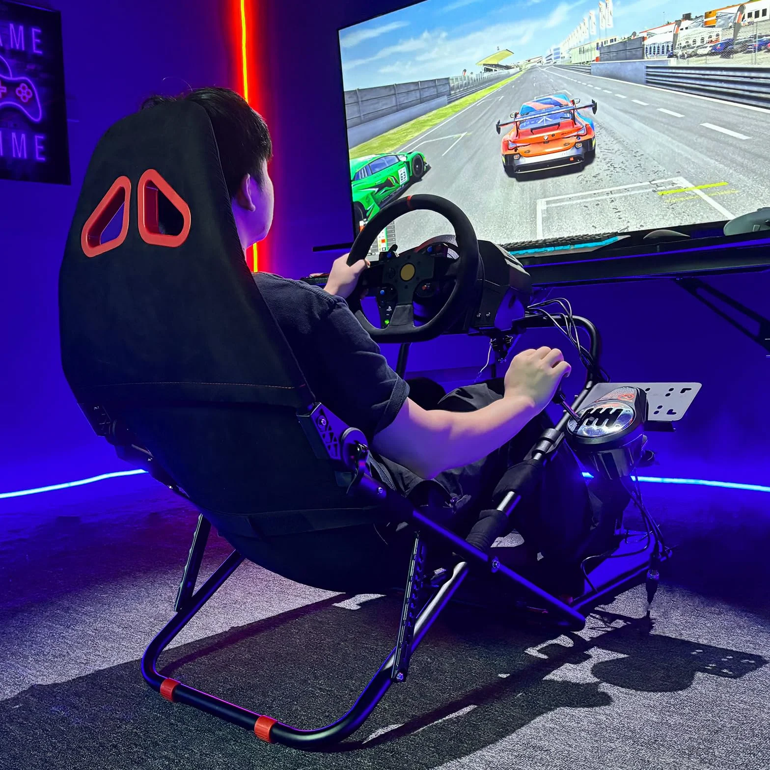 DIWANGUS Racing Seat, stojak na kierownicę do Logitech G923, G920, G29, G27, G25, składany stojak na kierownicę, nadaje się do Thrustmaster T248X, T248, T300Rs, TX, T150, PS4, PS5, Xbox 360, Xbox