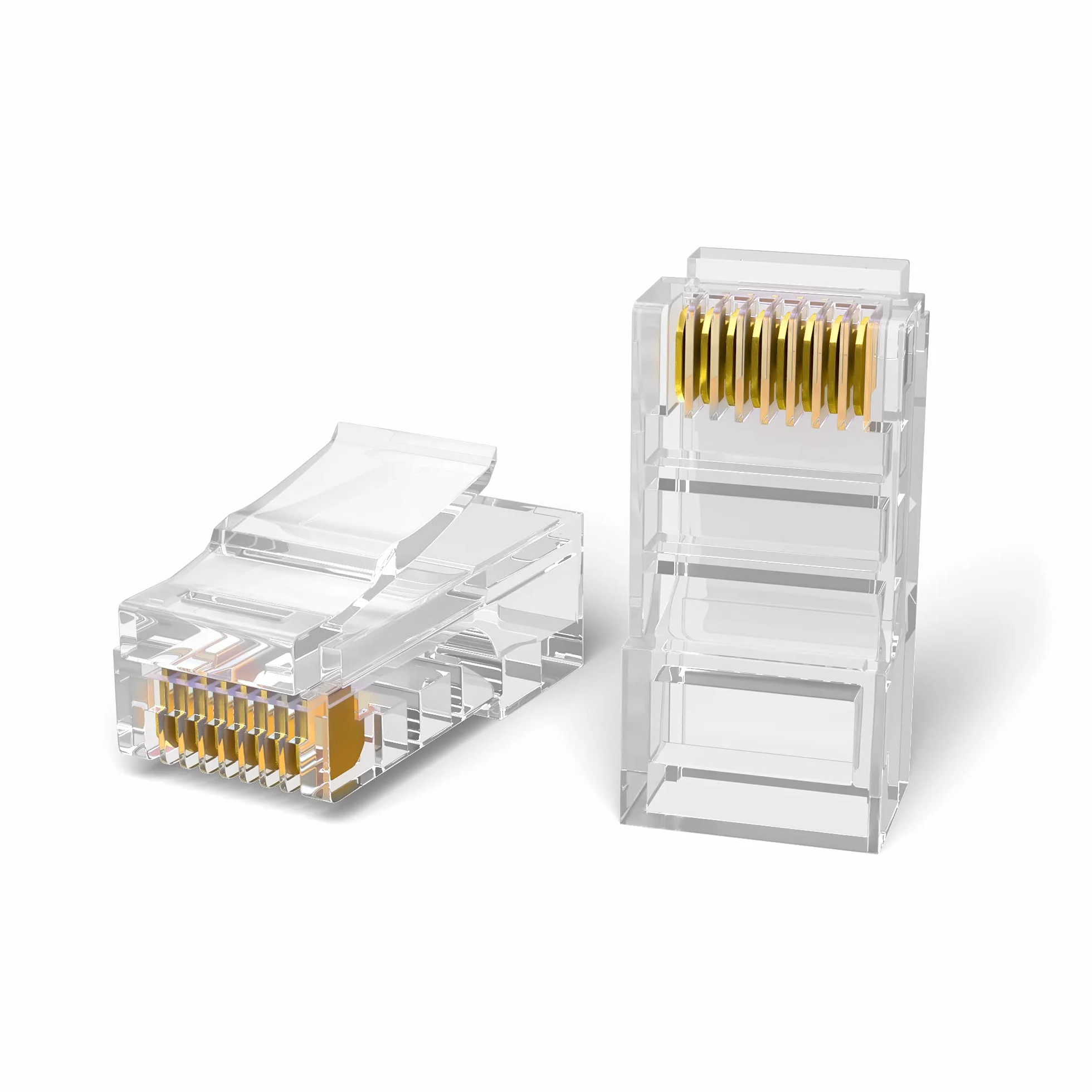 Mr Tronic Cat6 złącza RJ45 | 100 złącze Rj45 – łatwa do zaciskania wtyczka modułowa do kabla internetowego, kabel szerokopasmowy | 8P8C Rj45 wtyczka Ethernet (100 sztuk, CAT6 UTP)