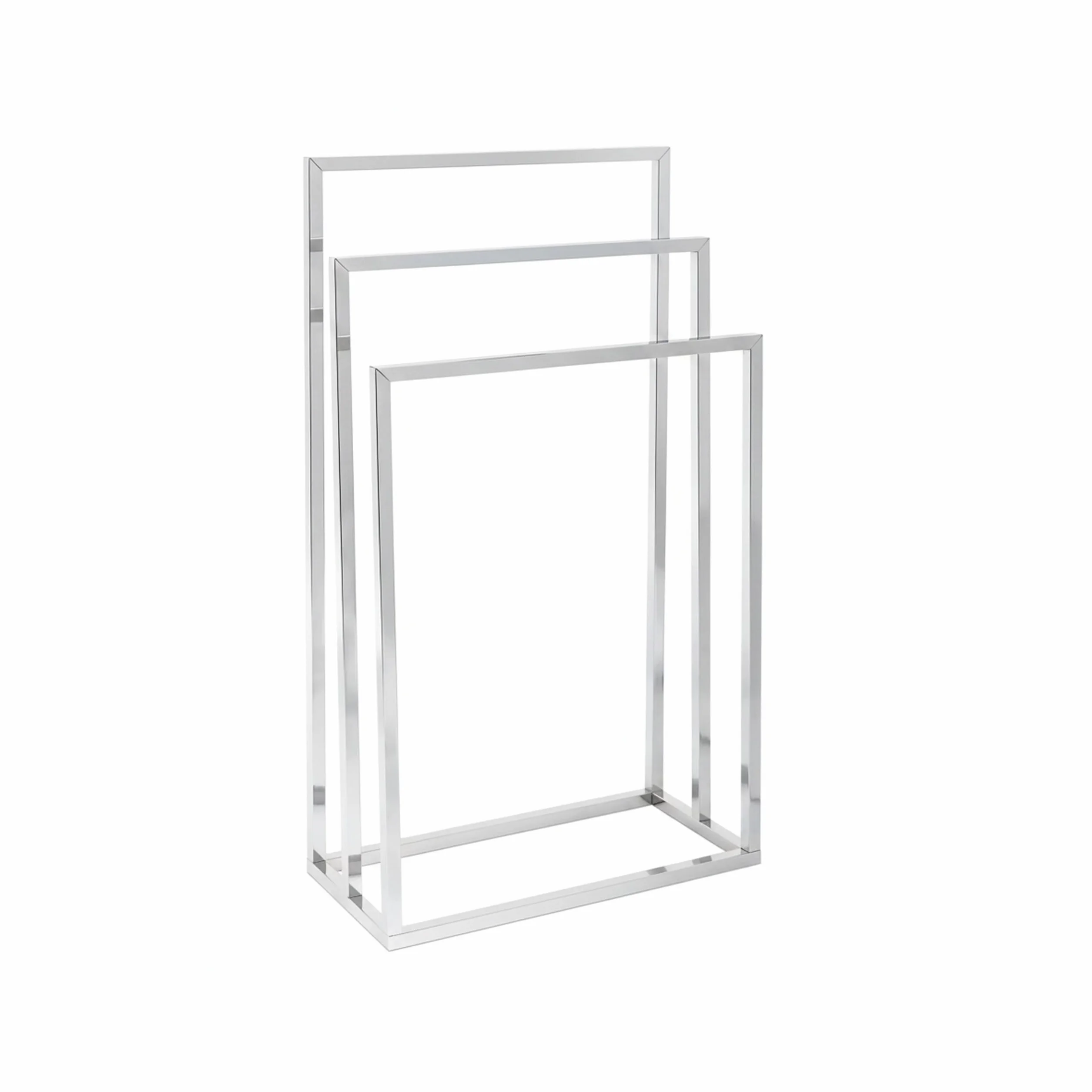 Relaxdays chromowany stojak na ręczniki metalowy 82,5 x 46 x 21 cm stal nierdzewna 3 ramiona