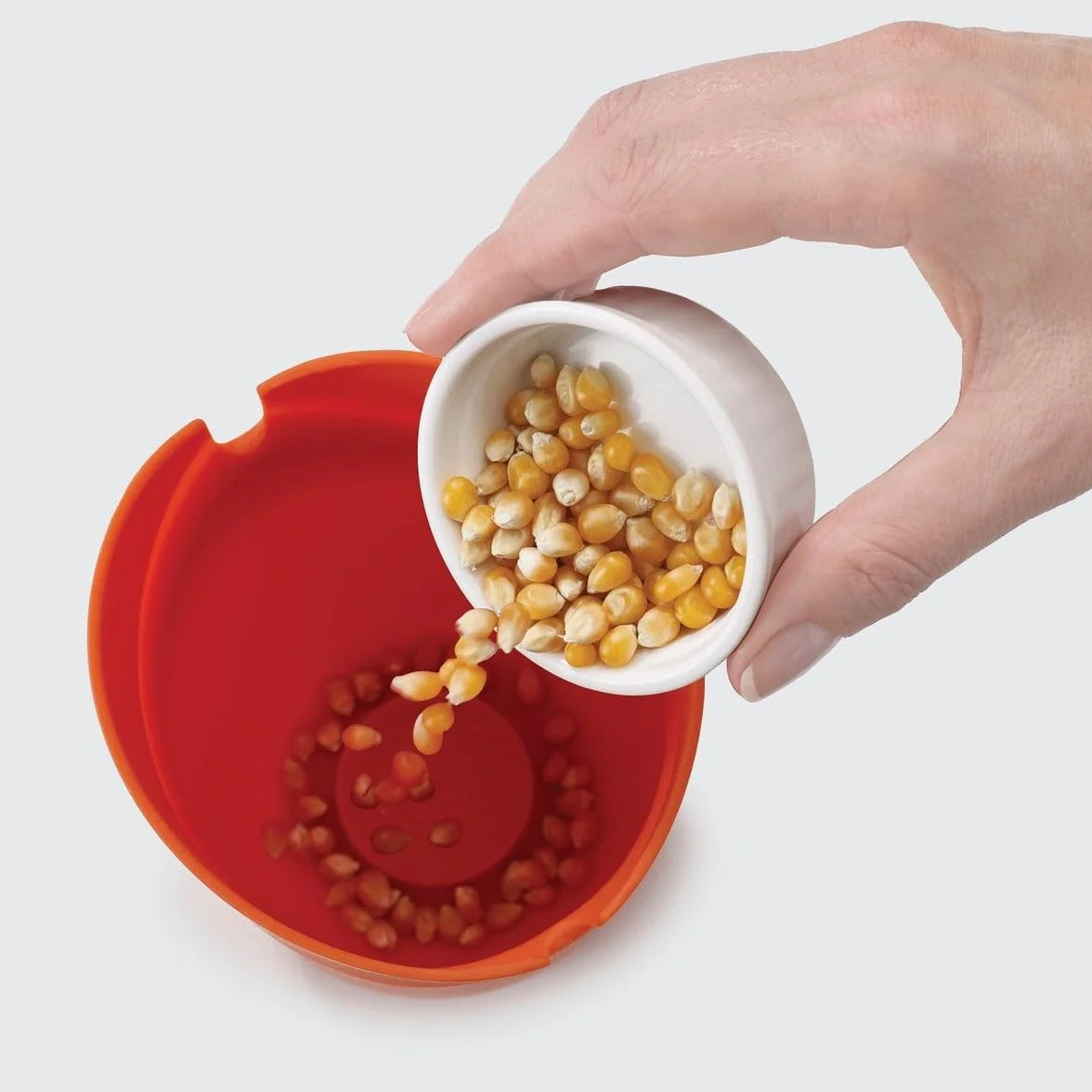 Joseph Joseph M-Cuisine przyrząd do robienia popcornu, zestaw 2 sztuk, pomarańczowy/szary