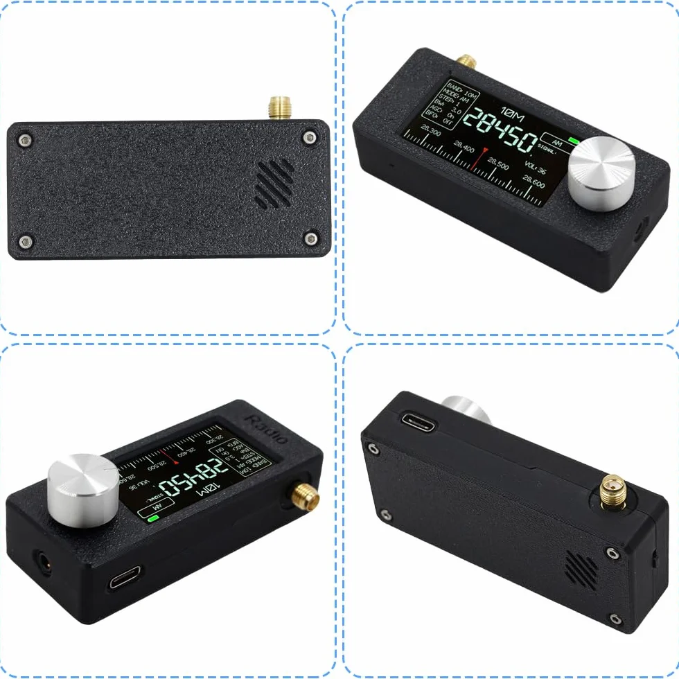 Mini radio Si4732, kieszonkowe radio 0,5-108 Mhz Si4732, sterowanie Esp 32-S3, z akumulatorem 800 Mah, 1,9-calowym wyświetlaczem IPS i przenośną anteną teleskopową, do transmisji AM, FM, LSB i