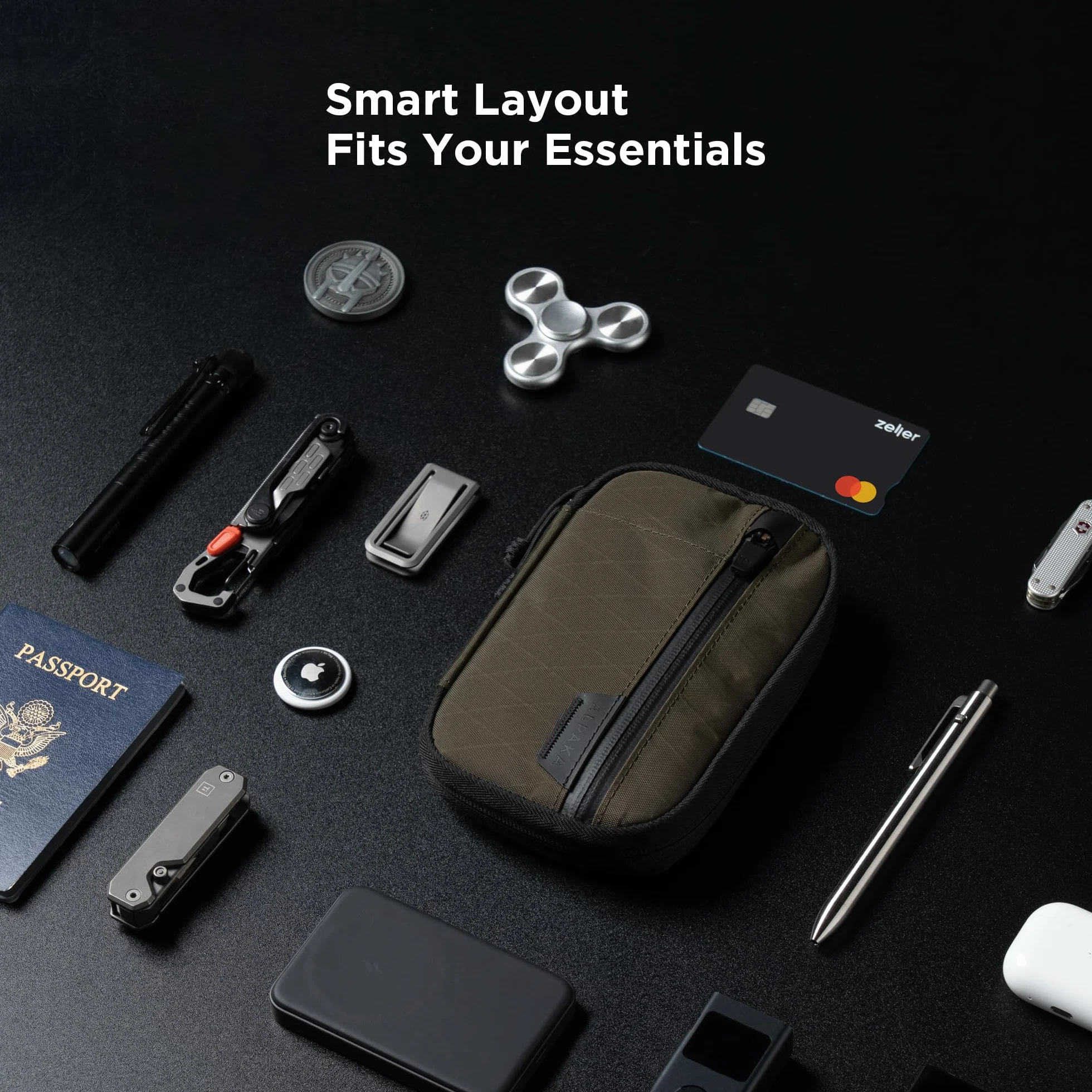 ALPAKA Admin Pouch Pro EDC Organizer do torebki, mała kieszeń na narzędzia EDC dla mężczyzn z zamkiem błyskawicznym YKK, odporna na warunki atmosferyczne osłona narzędziowa na przekładnie, elektronikę