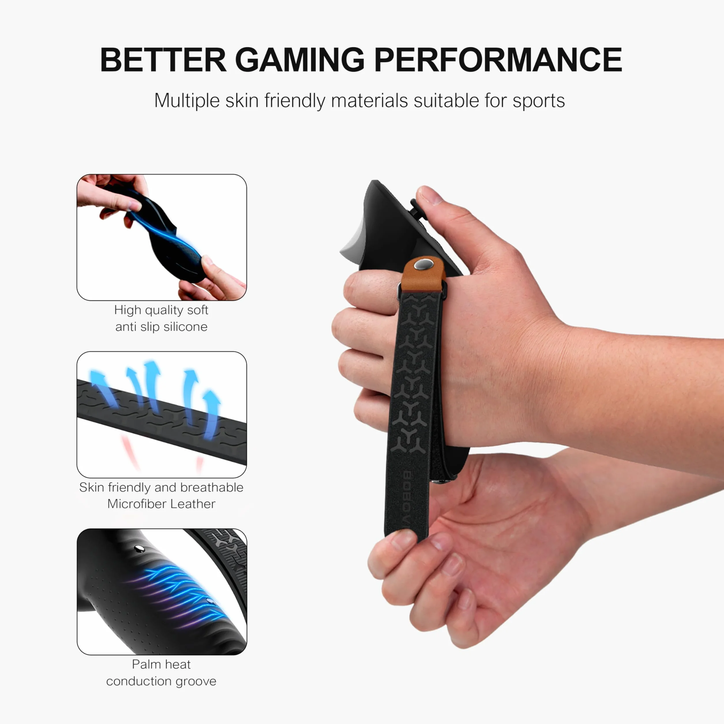 BOBOVR G3 PLUS Controller Grips Kompatybilny z Akcesoriami Quest 3/Quest 3S,Dodatkowe 0,71 Cala dla Lepszego Wyczucia w Dłoni