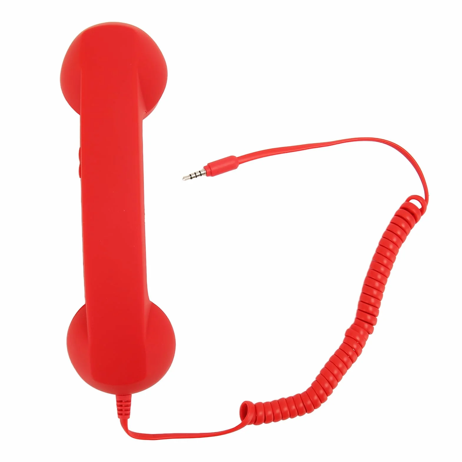 Vintage Słuchawka Telefoniczna, Retro Telefon Komórkowy z Mikrofonem do Wszystkich Smartfonów i Komputerów z Gniazdem 3,5 Mm (czerwony)
