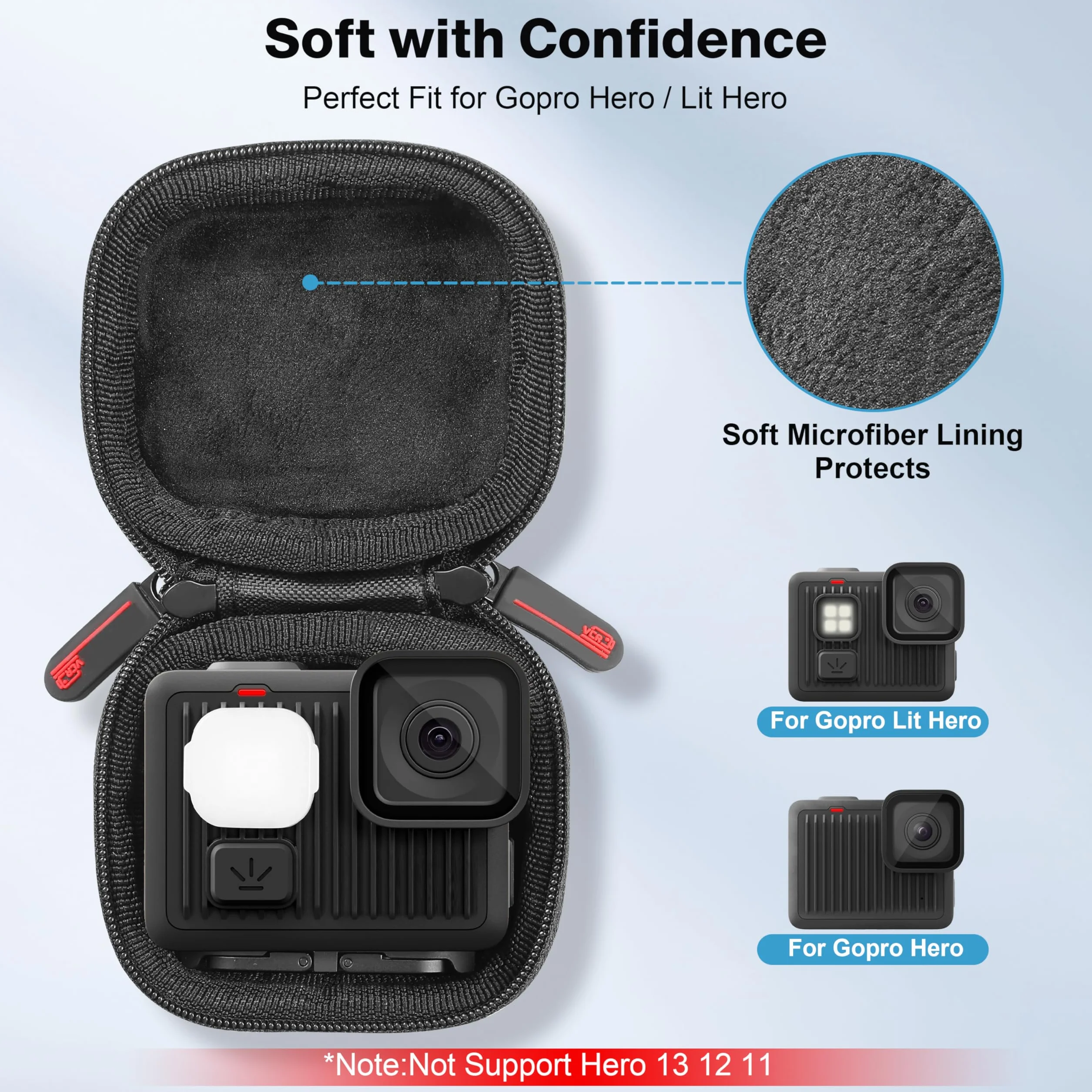 Przenośna walizka do gopro Hero 4K / Lit Akcesoria Hero Hard Shell PU Cover Ochrona przechowywania MINI Torba podróżna Przenośne walizki z karabiną Kamera akcji