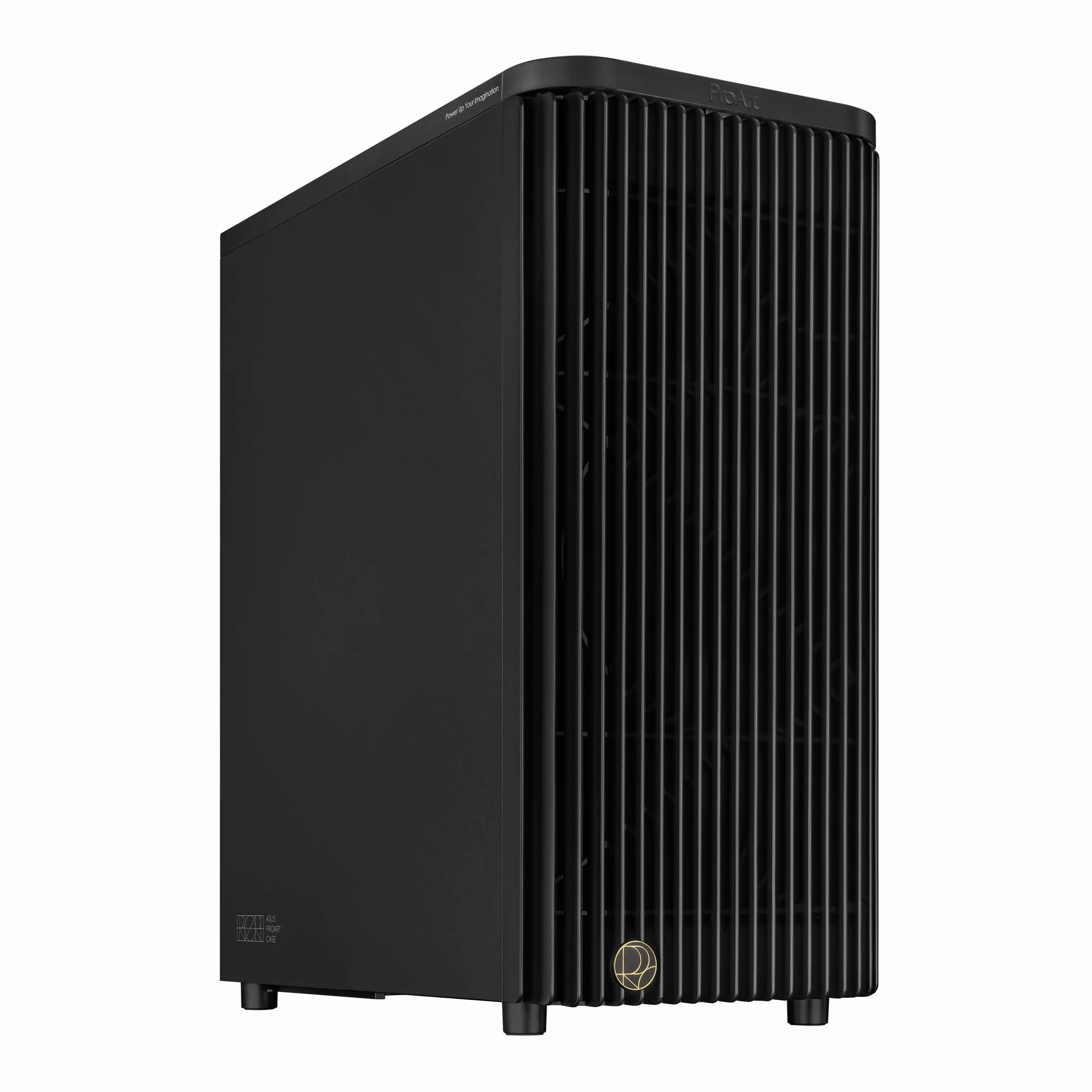 ProArt PA401 Metal PWM Black ATX Mid-Tower (podwójne ostrza wentylatora pierścieniowego 160 mm, Left-Side Lock, blokada przycisku zasilania i resetowania, odłączany uchwyt na PSU)