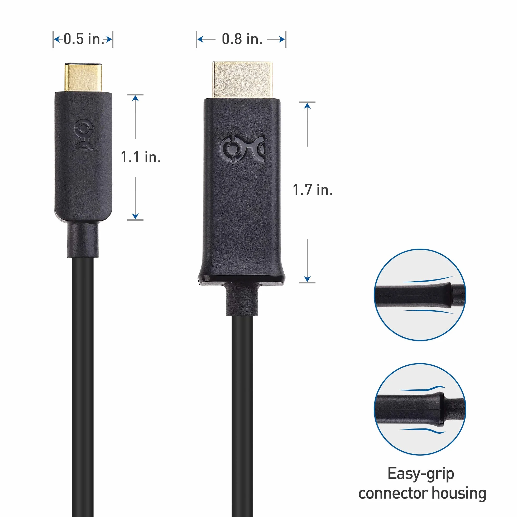Cable Matters Kabel USB C do HDMI (kabel USB-C do HDMI) obsługujący 4K 60 Hz w kolorze czarnym 1,8 m - port Thunderbolt 3 zgodny z MacBookiem Pro, Dell XPS 13/15, Surface Book 2 i innymi