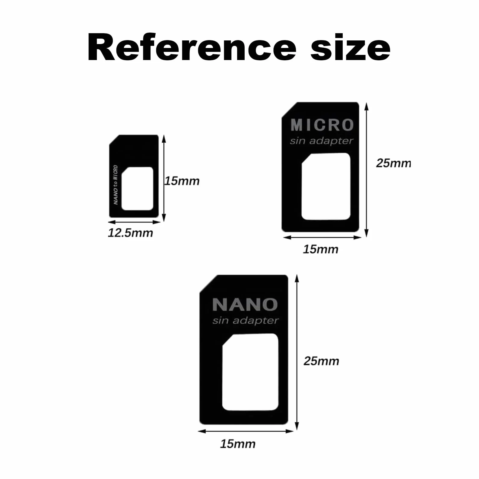 Adapter 3 w 1 nano SIM, kompletny zestaw adapterów do nano-SIM na kartę SIM, z igłą Sim Eject Pin, zestaw adapterów do smartfonów, telefonów komórkowych i tabletów