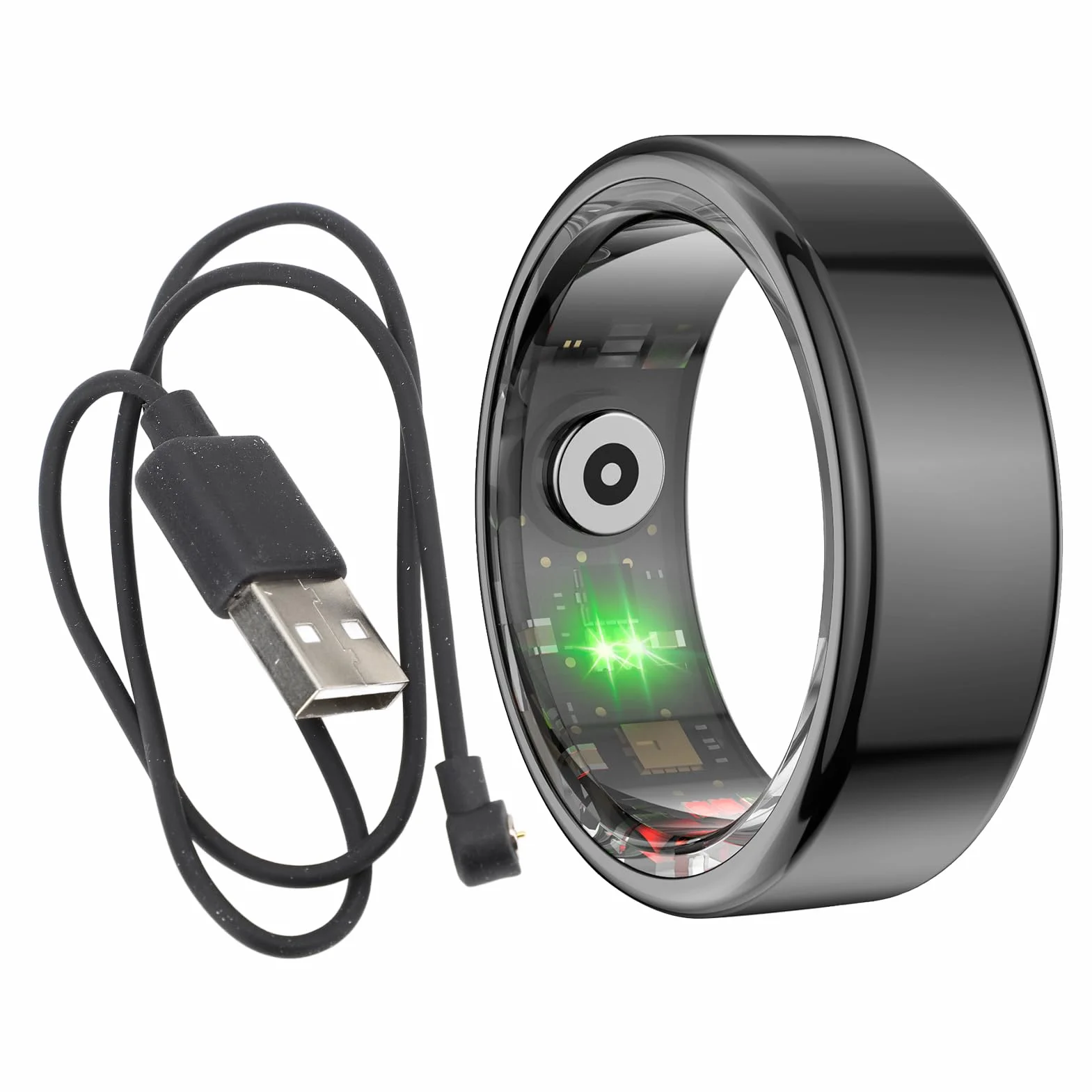 Inteligentny Tracker Pierścieniowy, Monitor Fitness Inteligentny pierścień, Inteligentne Pierścienie dla Mężczyzn i Kobiet BT Electric Book Page Przełączanie Sterowania muzyką