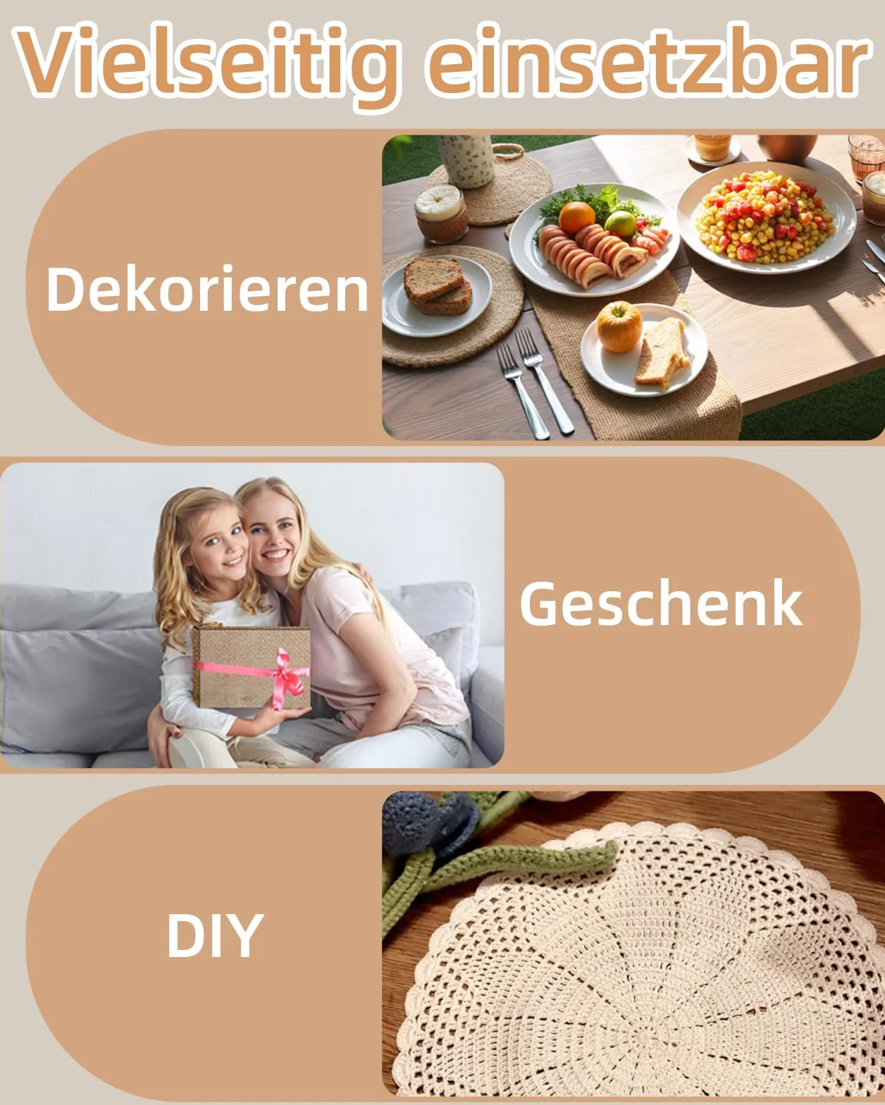 Bieżnik jutowy w rolce 30 cm x 10 m, 100% naturalny bieżnik z juty, możliwość przycięcia, 20 m sznurka jutowego, na stół, wesele, imprezę wiejską, komunię, rustykalna dekoracja stołu, "zrób to sam"