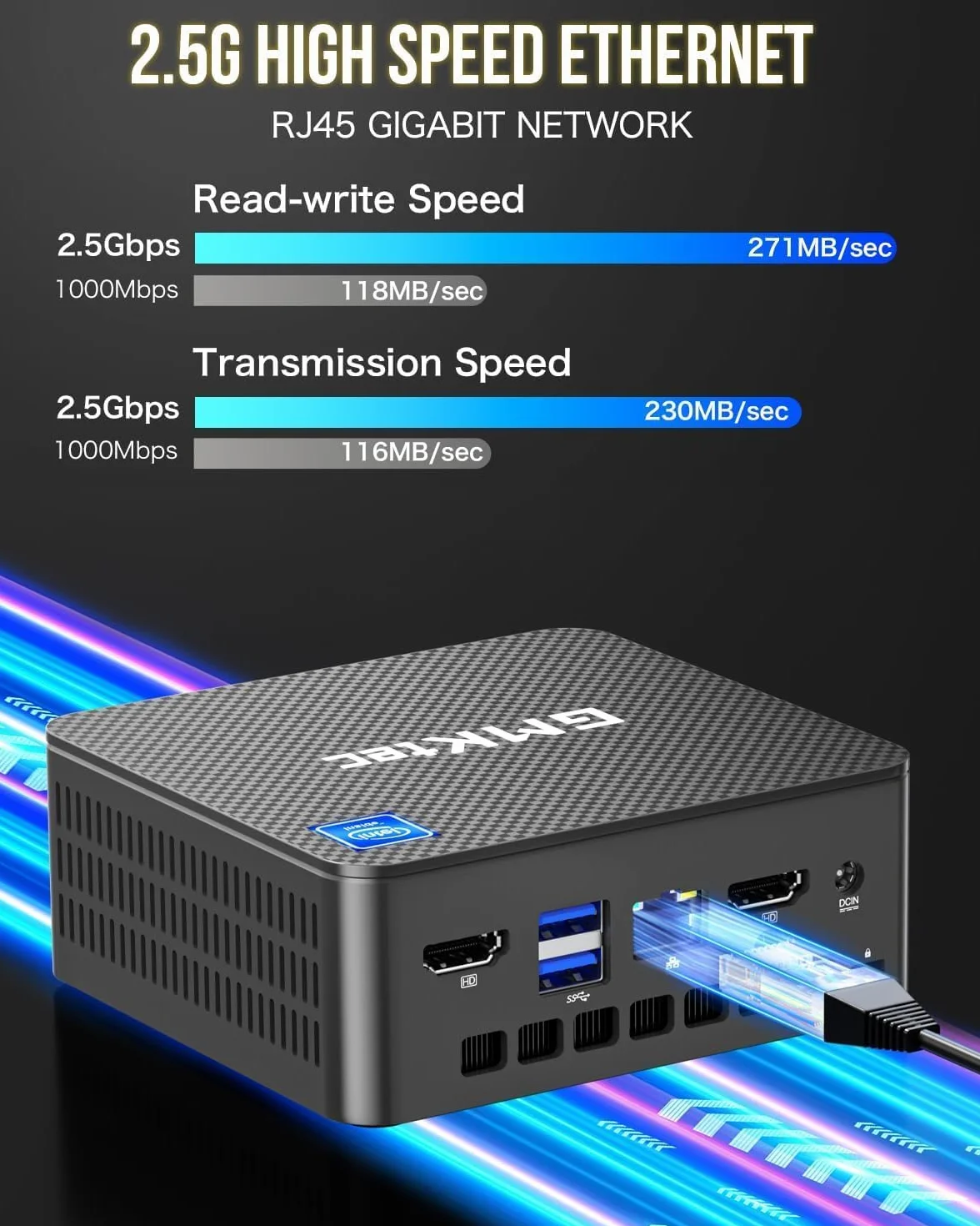 GMKtec Mini PC z procesorem Ryzen 5 3500U (Beats N150), 16GB RAM 256GB SSD 7 12. generacji (do 3,60 GHz), NUC Micro PC, 12 GB DDR4 RAM 256 GB, dysk twardy SSD do biznesu, szkoły, biura G5