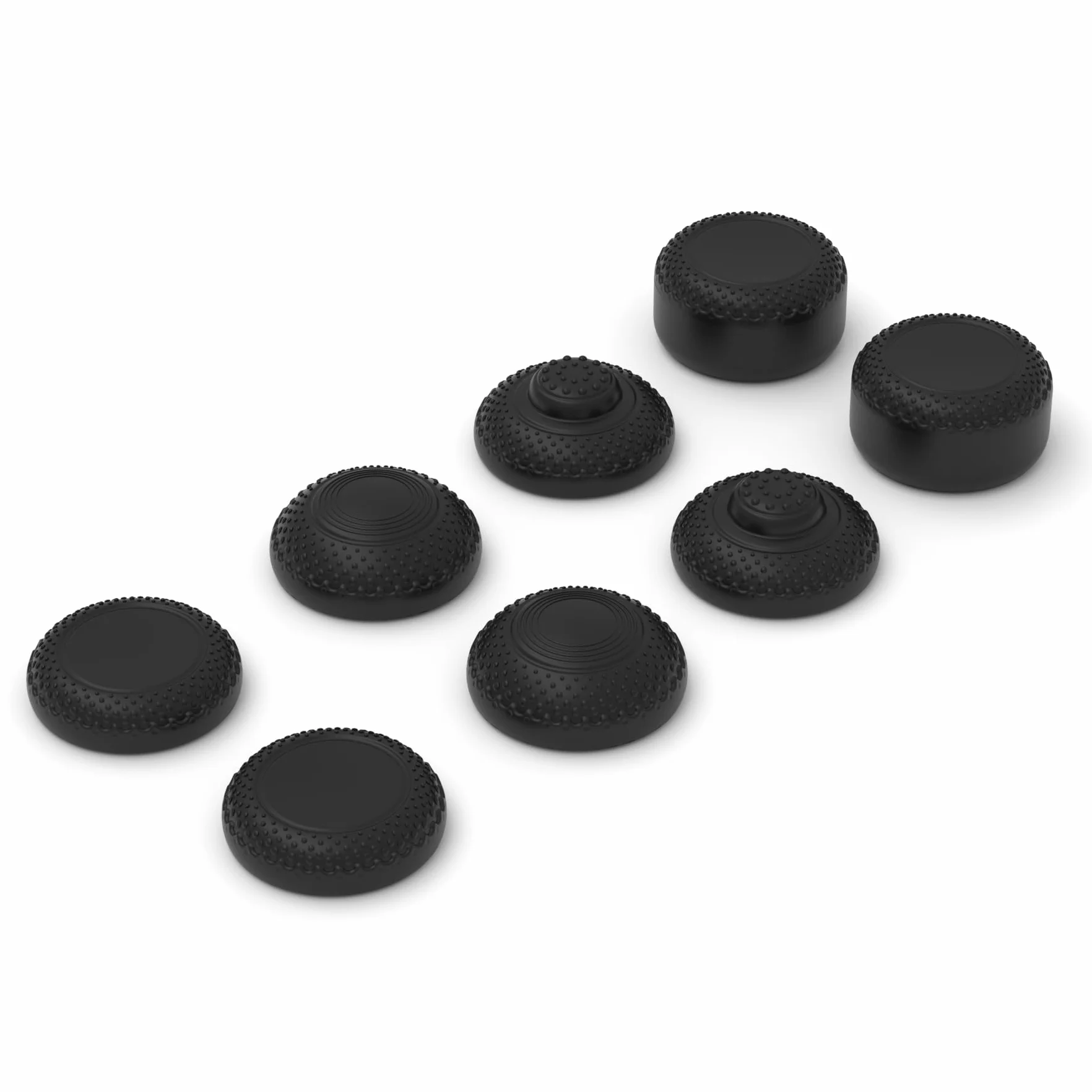 PlayVital Nakładki Drążki Analogowe do Switch 2 Akcesoria do Joysticka,Osłony Drążków Analogowych do Switch 2 Joycon Zestaw Thumb Gripów - Czarny, 8 w 1 Pro