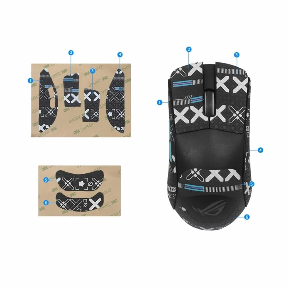 Mouse Anti Slip Grip Tape, Sweat Resistant Sticker For ROG Harpe Ace/Harpe Ace Mini Gaming Mouse(2,Harpe Ace)