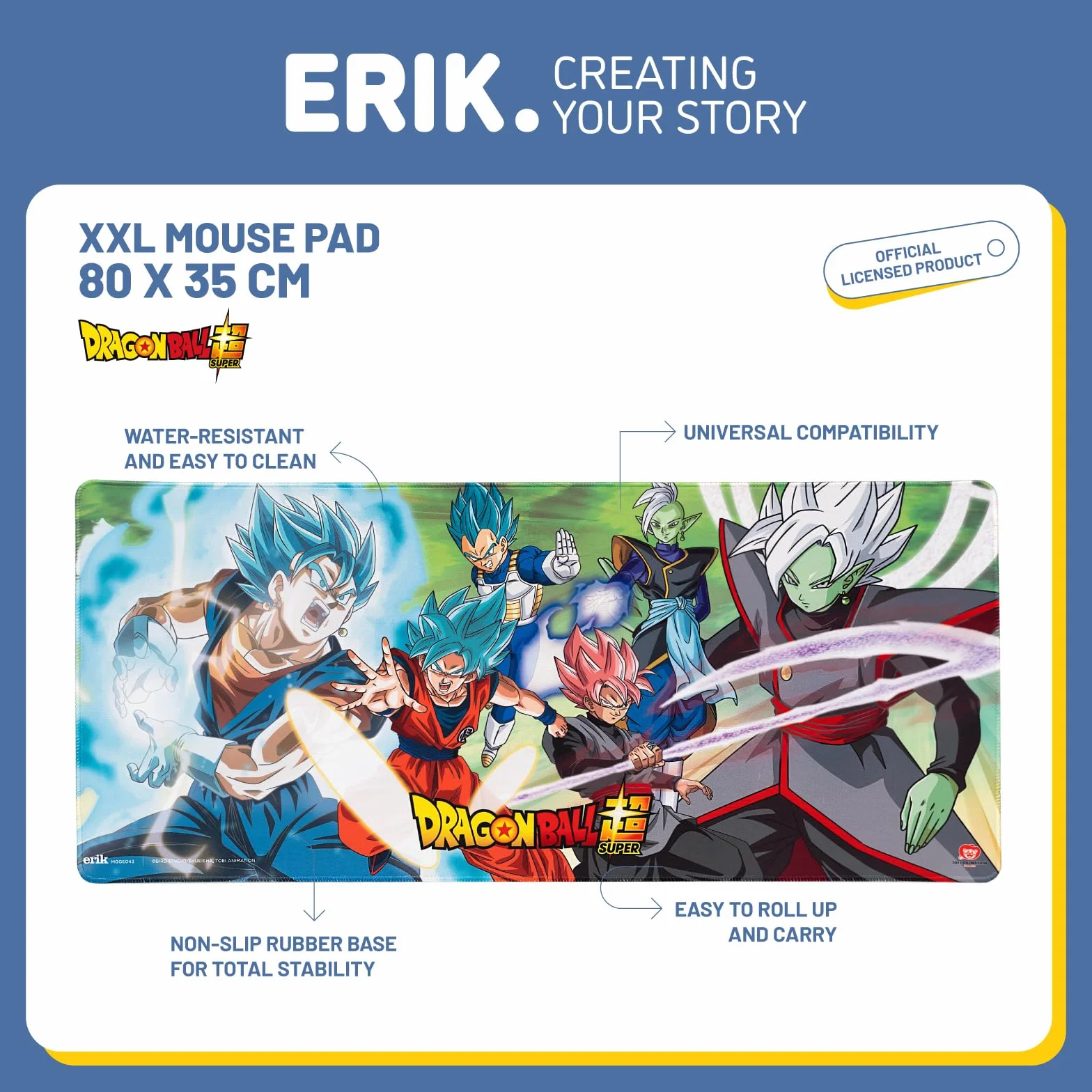 Grupo Erik Podkładka pod mysz XXL z motywem - Dragon Ball Super Future podkładka pod mysz - gamingowa podkładka pod mysz - akcesoria dla graczy, MGGE043