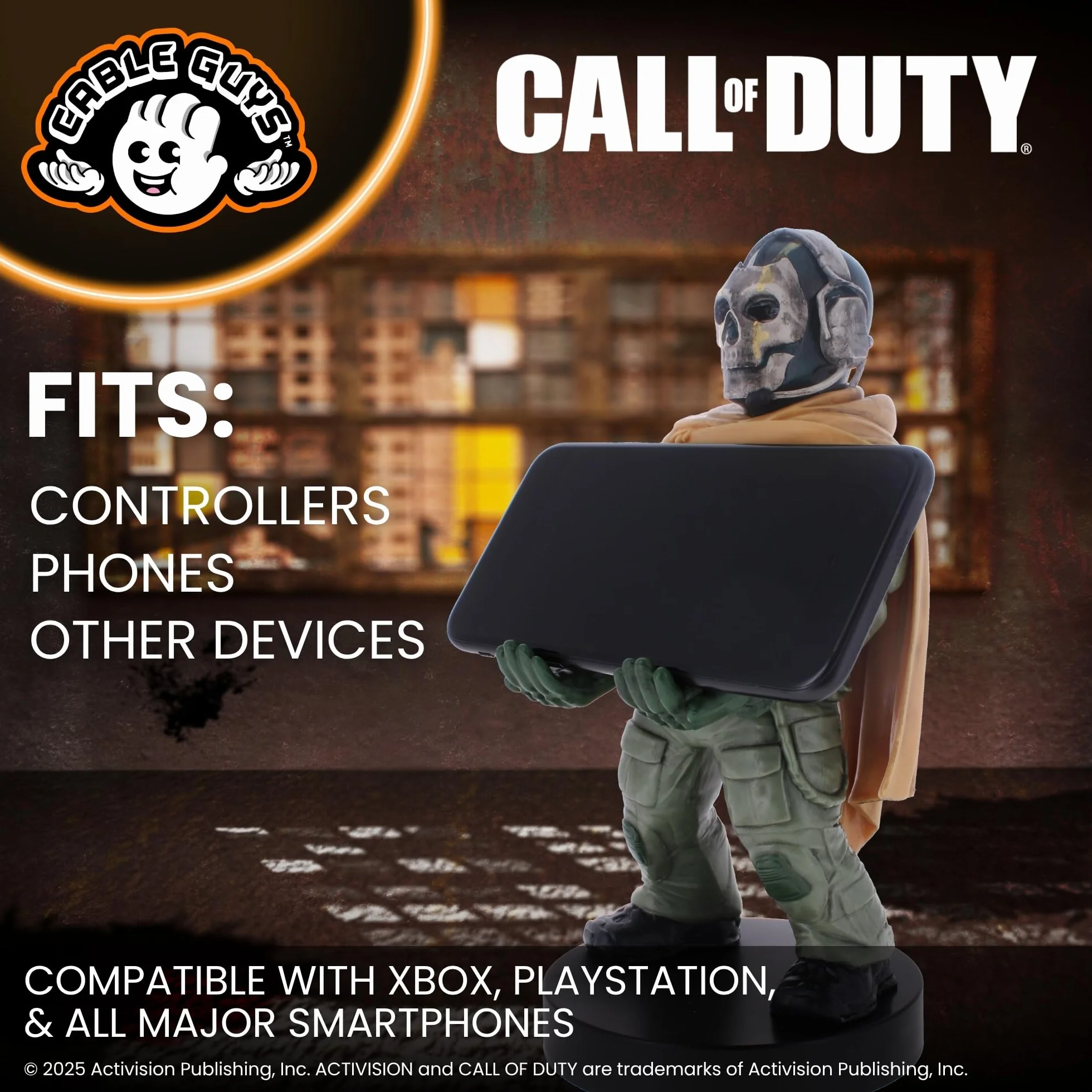 Cable Guys Call of Duty Warzone Ghost Uchwyt na akcesoria do gier i telefon do kontrolerów Xbox PlayStation Nintendo Switch