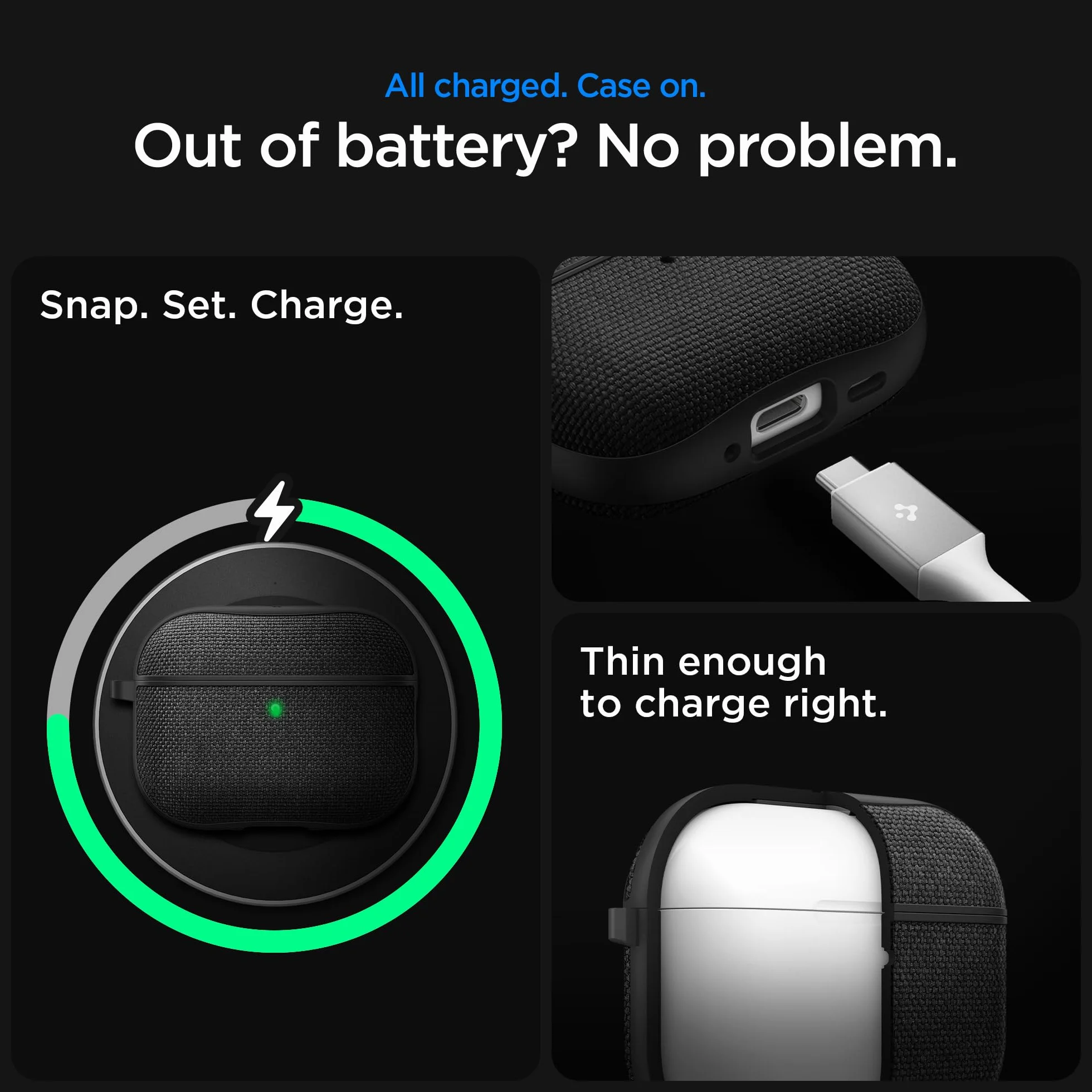 Spigen Urban Fit etui kompatybilne z Airpods Pro 3 (2025) - czarne