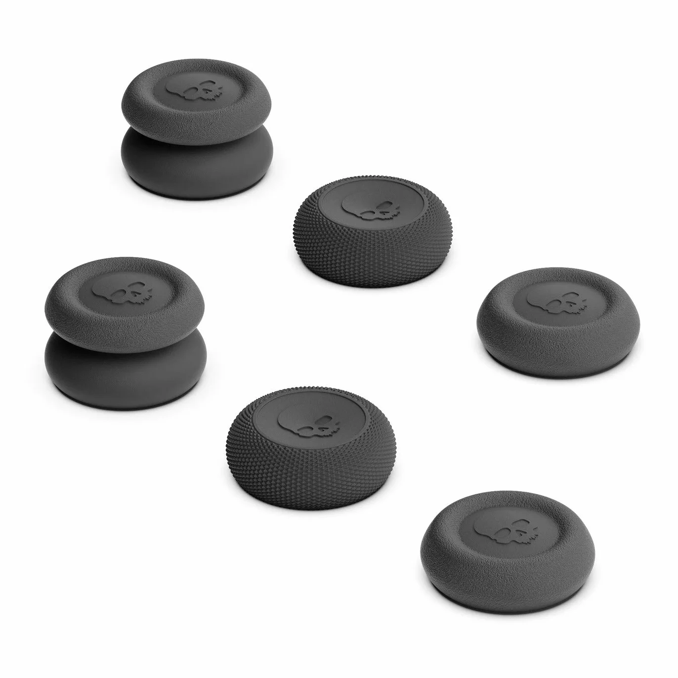 Skull & Co. Skin, CQC und FPS Daumengriff-Set Joystick-Kappe Analog-Stick-Kappe für Xbox Controller- Schwarz, 3 Paare(6Stk)