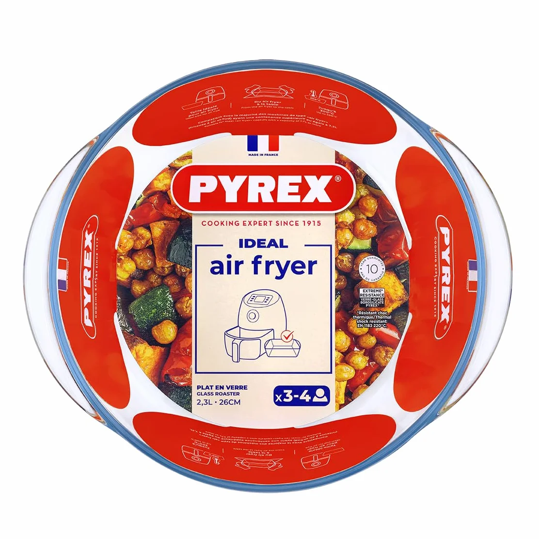 PYREX PREPWARE Szklana okrągła fontanna 26 cm 2,3 l