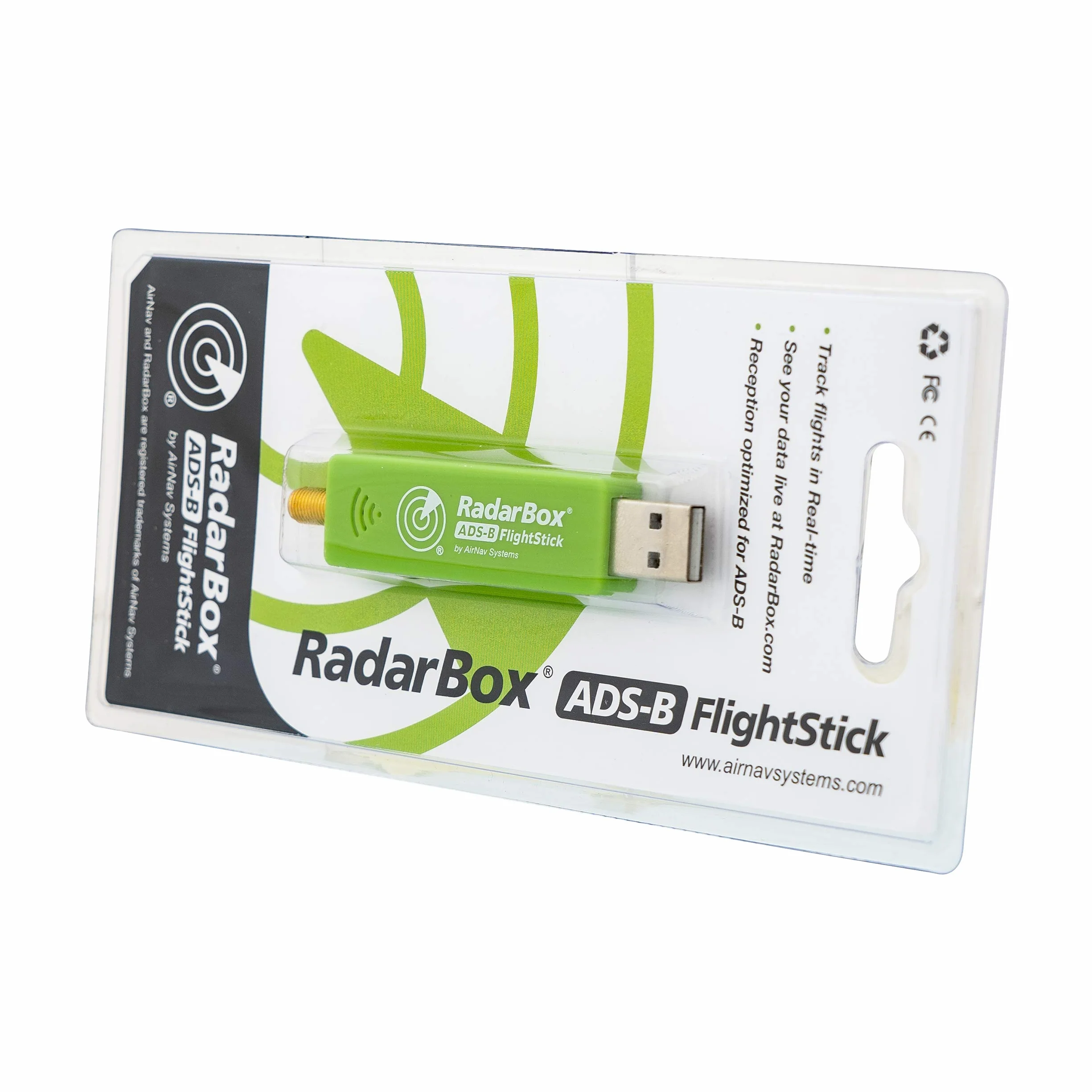 AirNav RadarBox FlightStick ADS-B odbiornik USB z wbudowanym filtrem, wzmacniaczem i ochroną ESD