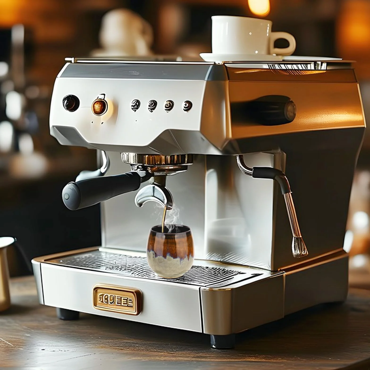 Porcelanowe filiżanki do espresso 4 x 100 ml, ręcznie wykonane, grube ścianki
