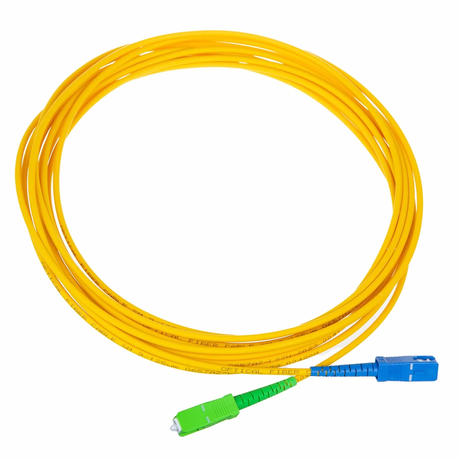 Maclean MCTV kabel światłowodowy SC/APC na SC/UPC SM 9/125 LSZH Simplex Singlemode kabel krosowy kabel optyczny światłowodowy kabel krosowy typu G.657.A2 (3 m)