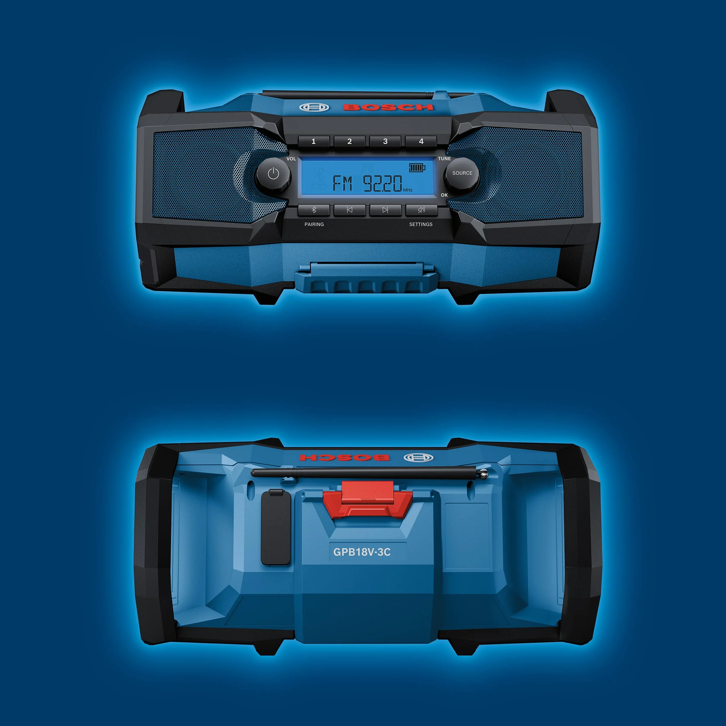 Bosch PRO 18V System Akumulatorowe radio budowlane GPB18V-3C (utan batteri)