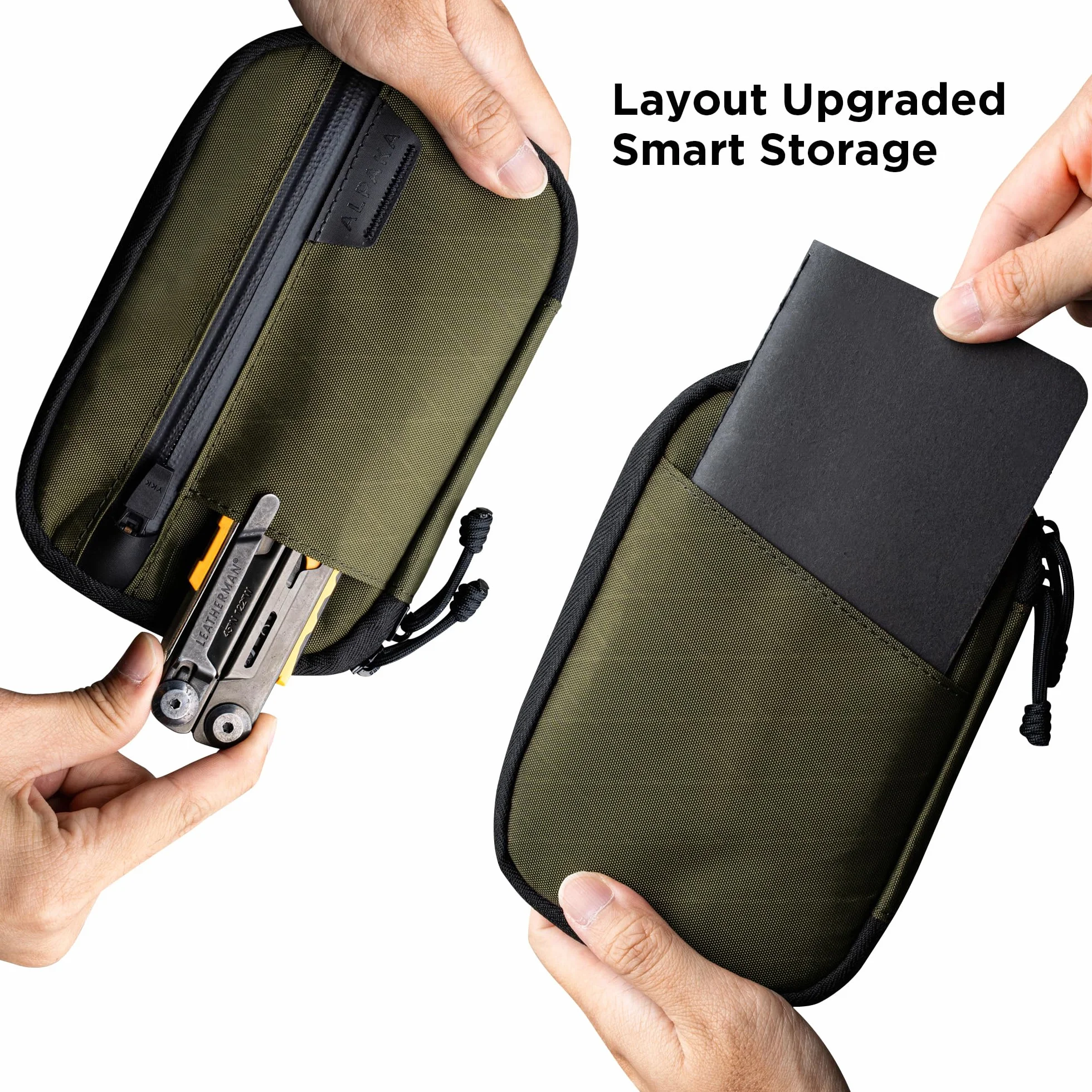 ALPAKA Admin Pouch Pro EDC Organizer do torebki, mała kieszeń na narzędzia EDC dla mężczyzn z zamkiem błyskawicznym YKK, odporna na warunki atmosferyczne osłona narzędziowa na przekładnie, elektronikę