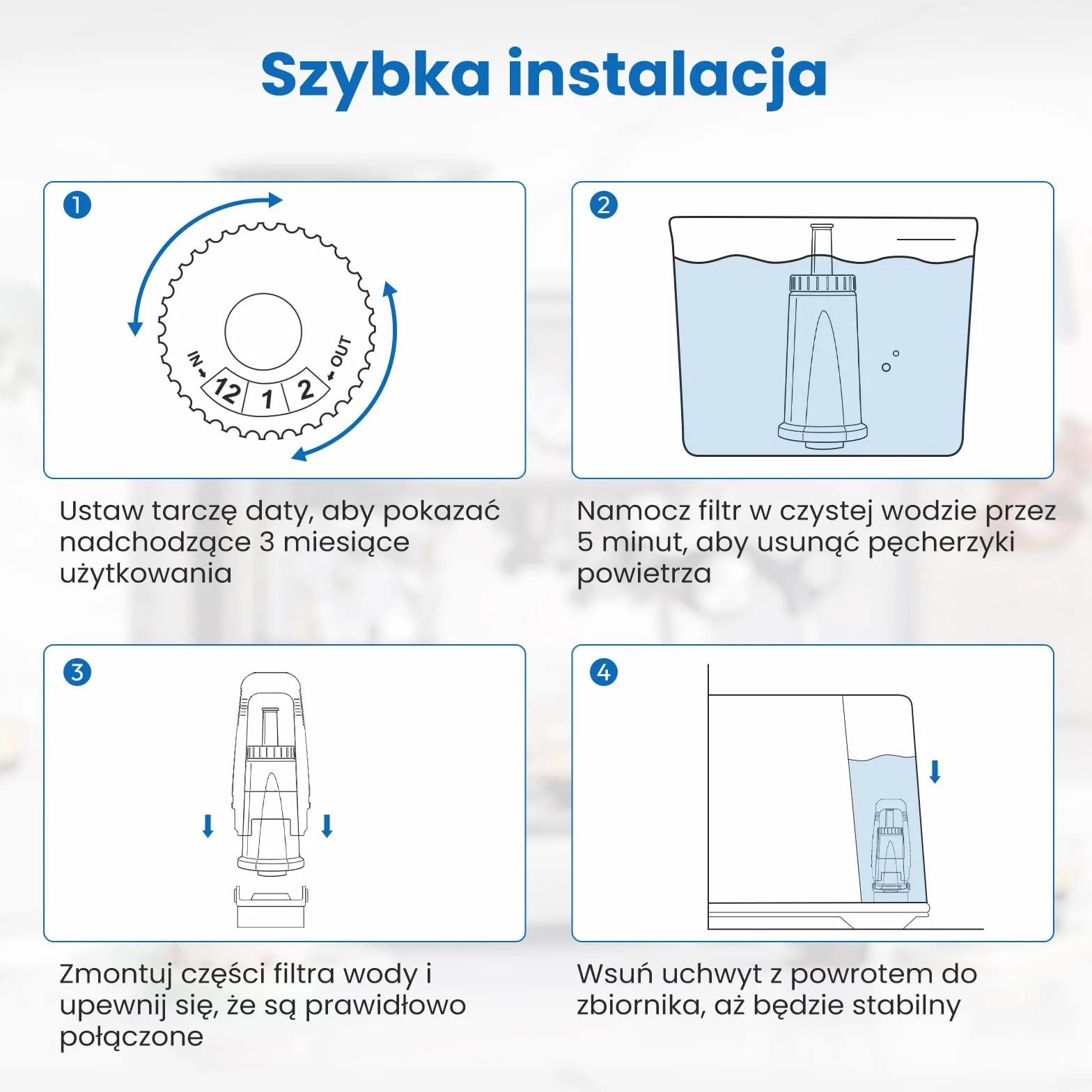 Zamiennik filtra wody do ekspresu do kawy Sage® SES008WHT0NEU1, BES008, kompatybilny z Barista SES810/SES875/SES880/SES920/SES980/SES990/SES450/SES500, filtr wody Barista Express
