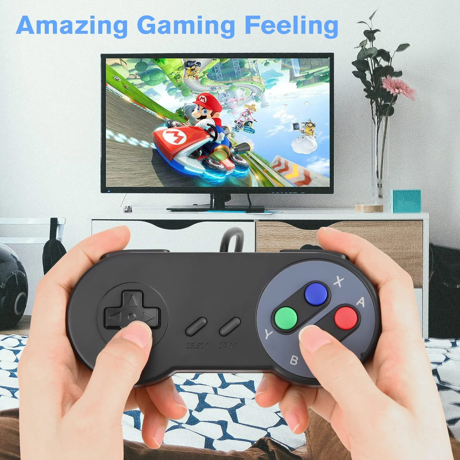 Rii Gaming GP100 - Para Gamepad Kontroler USB kompatybilny z komputerami PC (Windows, Mac, Linux) i Raspberry Pi