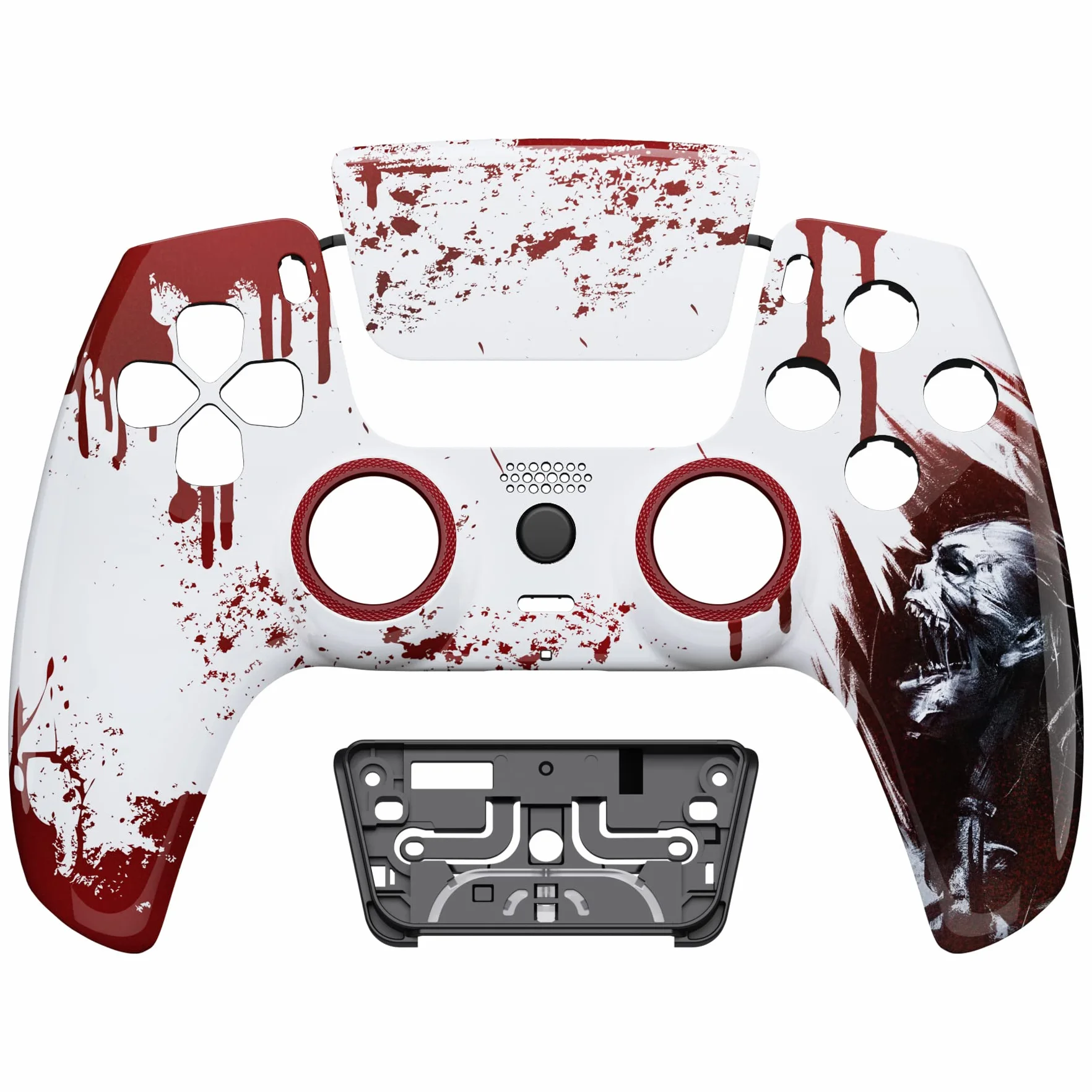 eXtremeRate LUNA Cover Obudowa Touchpad Kompatybilny z Kontrolerem PS5 BDM-010/020/030 Wymiana Shell DIY Krwawy Zombie