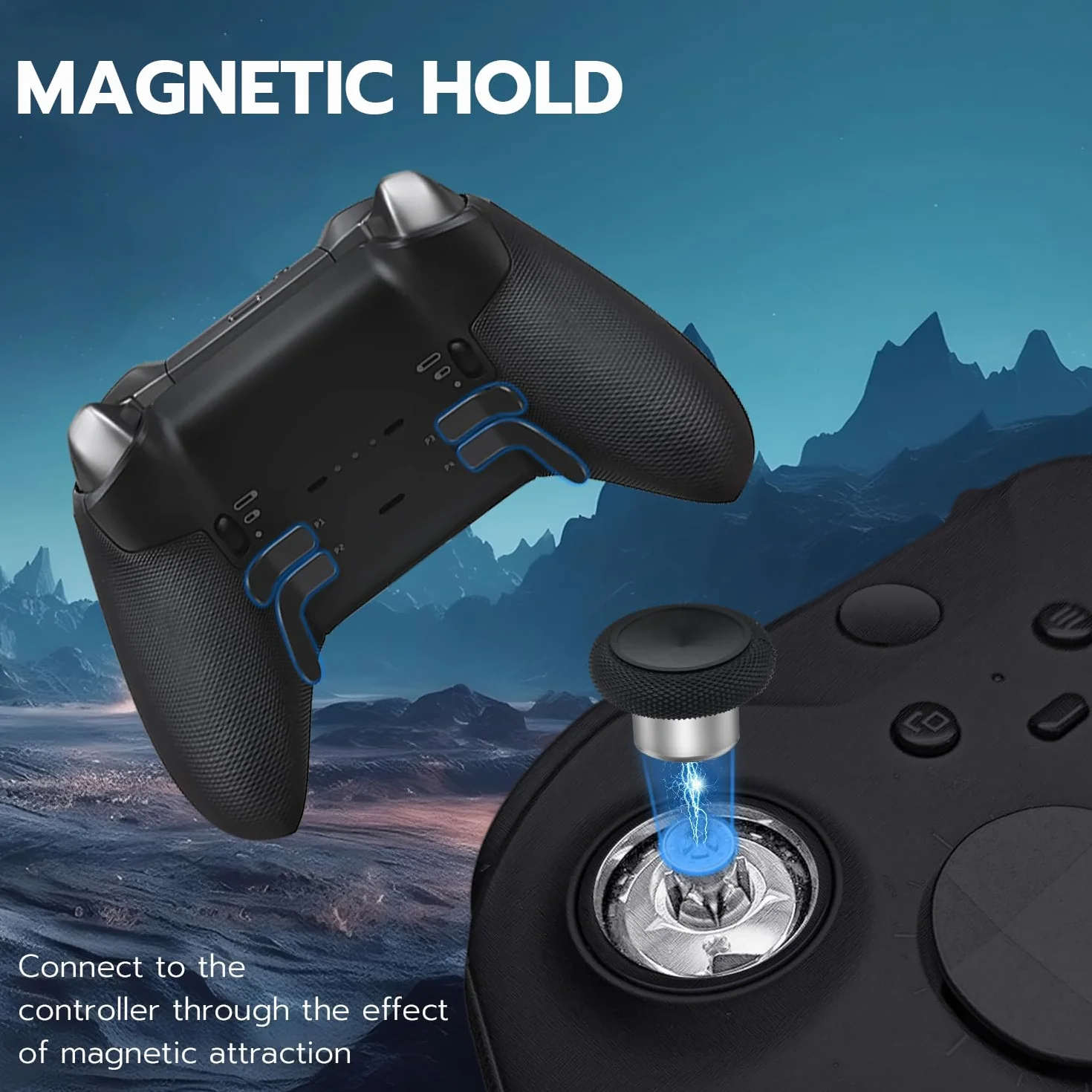 Mcbazel 13 w 1 zamiennik Thumbsticks, Trigger-Paddles i D-Pads z torbą do przechowywania do kontrolera Xbox One Elite Series 2 - czarny